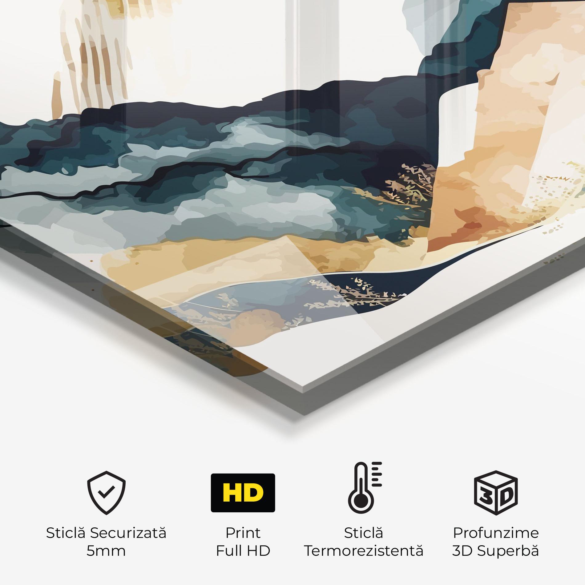 Panou Sticla Bucatarie Gold Green Mountain mockup 2