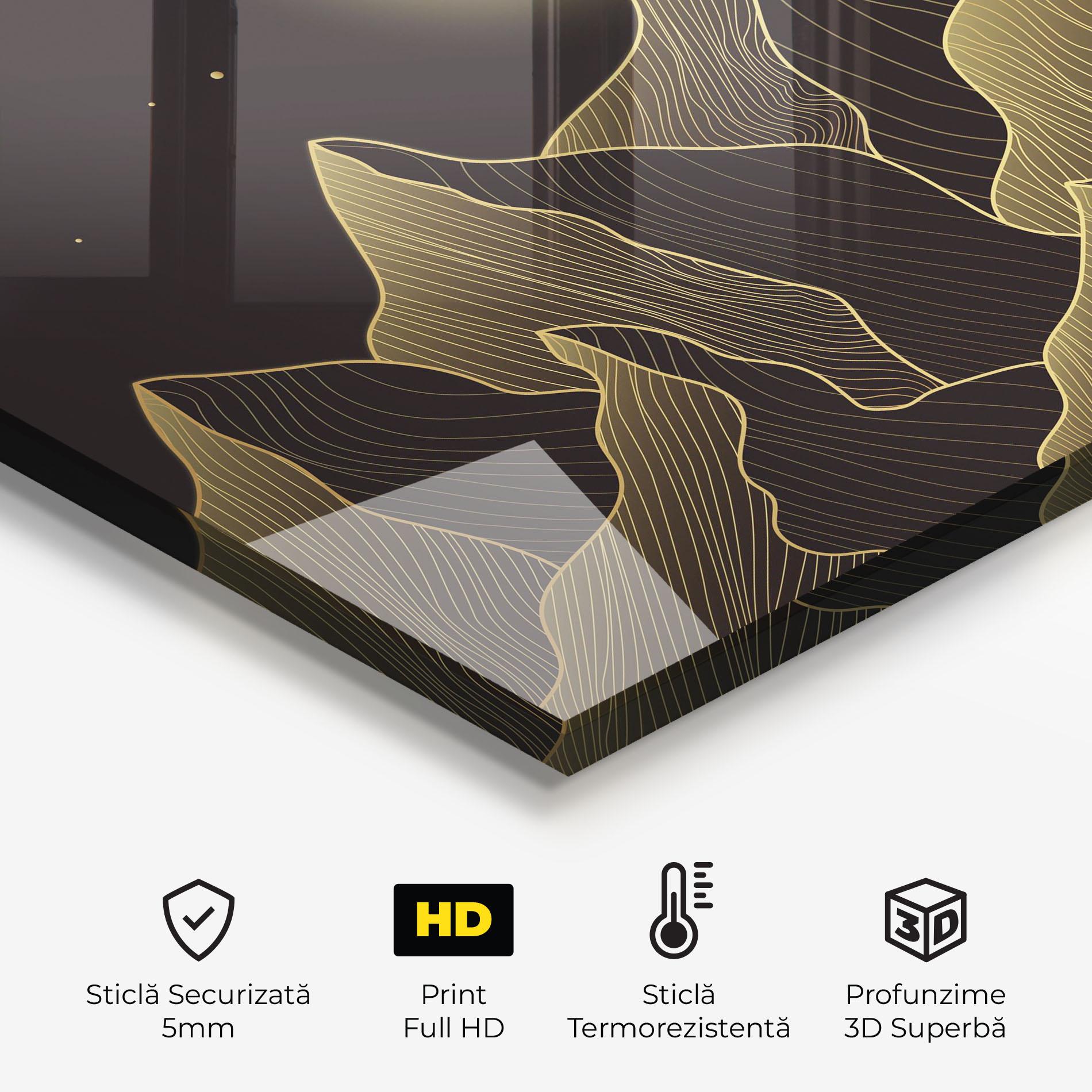 Panou Sticla Bucatarie Gold Shiny Moon mockup 2