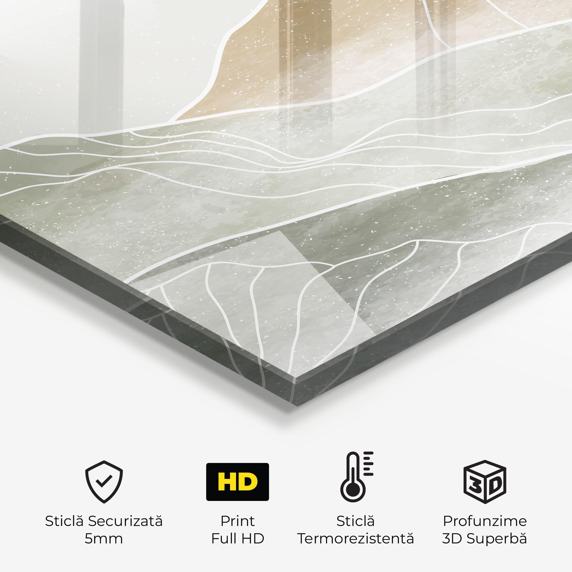 Panou Sticla Bucatarie Minimal Mountain mockup 2