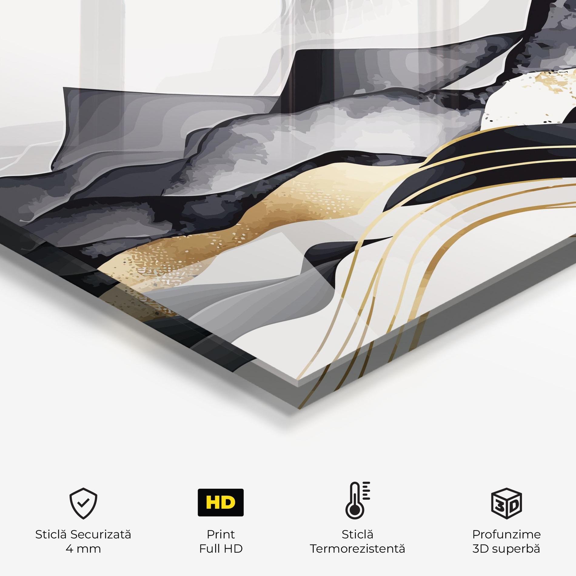 Panou Sticla Bucatarie Gold Black Mountain mockup 2