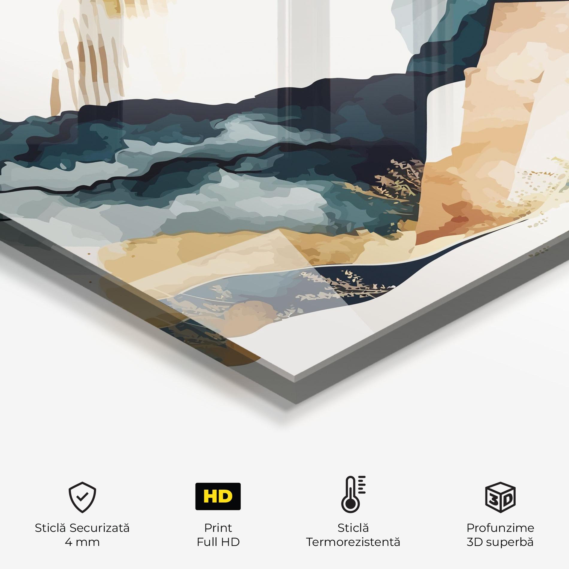 Panou Sticla Bucatarie Gold Green Mountain mockup 2