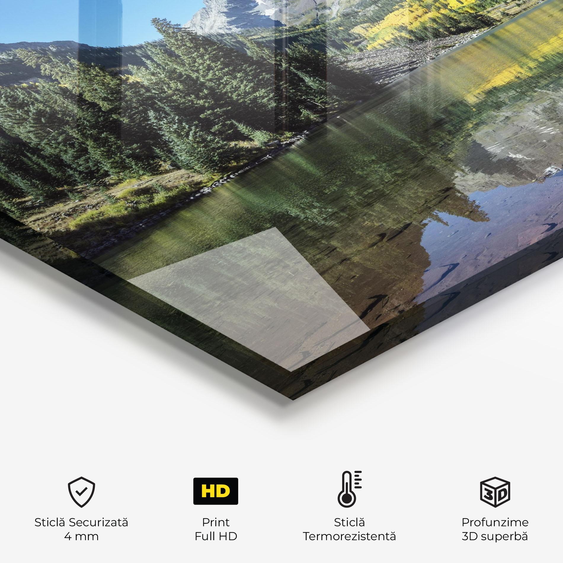 Panou Sticla Bucatarie Lake Green Mountain mockup 2