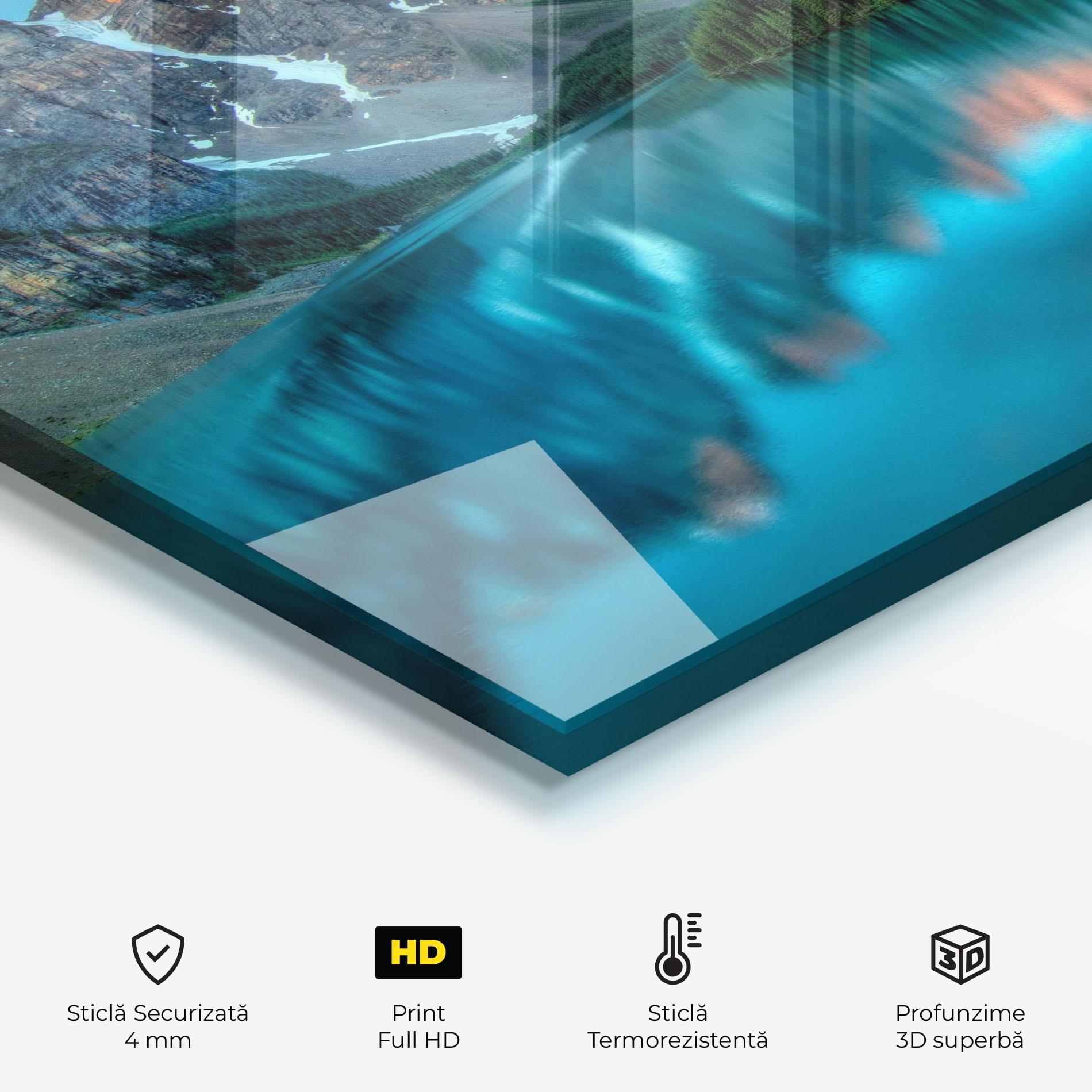 Panou Sticla Bucatarie Lake Reflection mockup 2