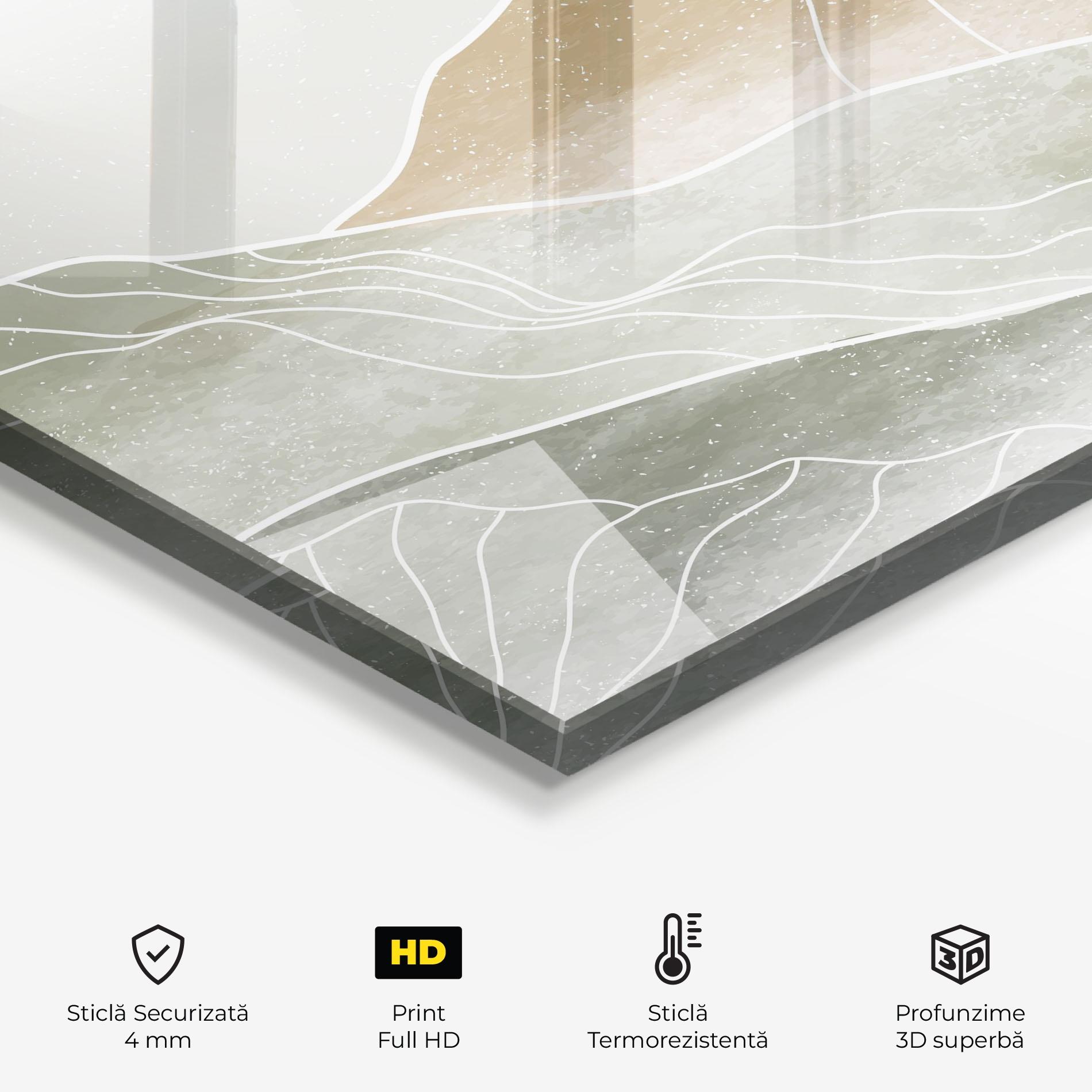 Panou Sticla Bucatarie Minimal Mountain mockup 2