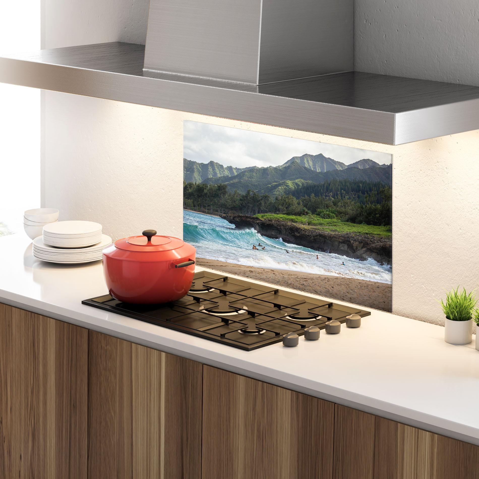 Panou Sticla Bucatarie Fun Waves mockup 4