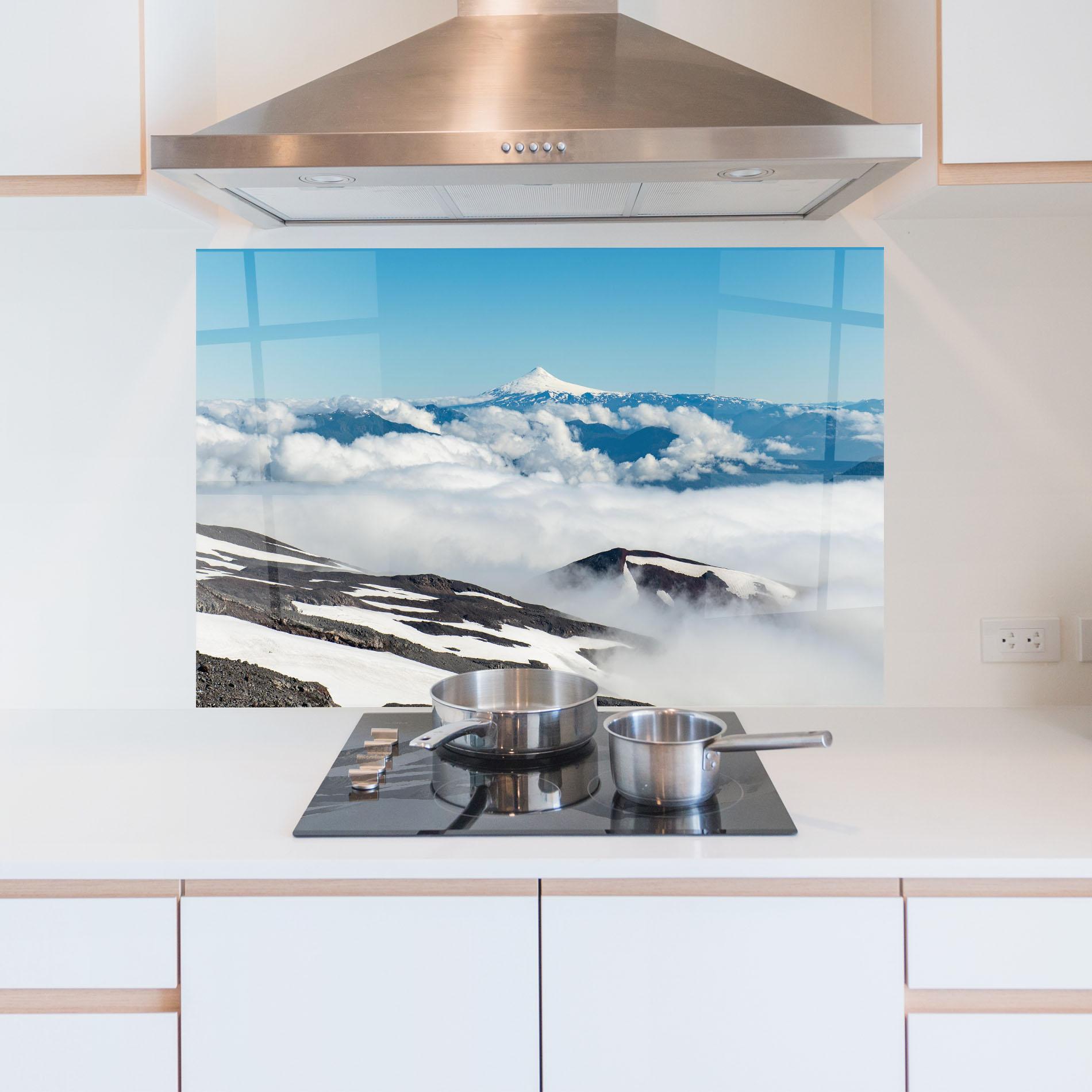 Panou Sticla Bucatarie Cloudy High View mockup 5