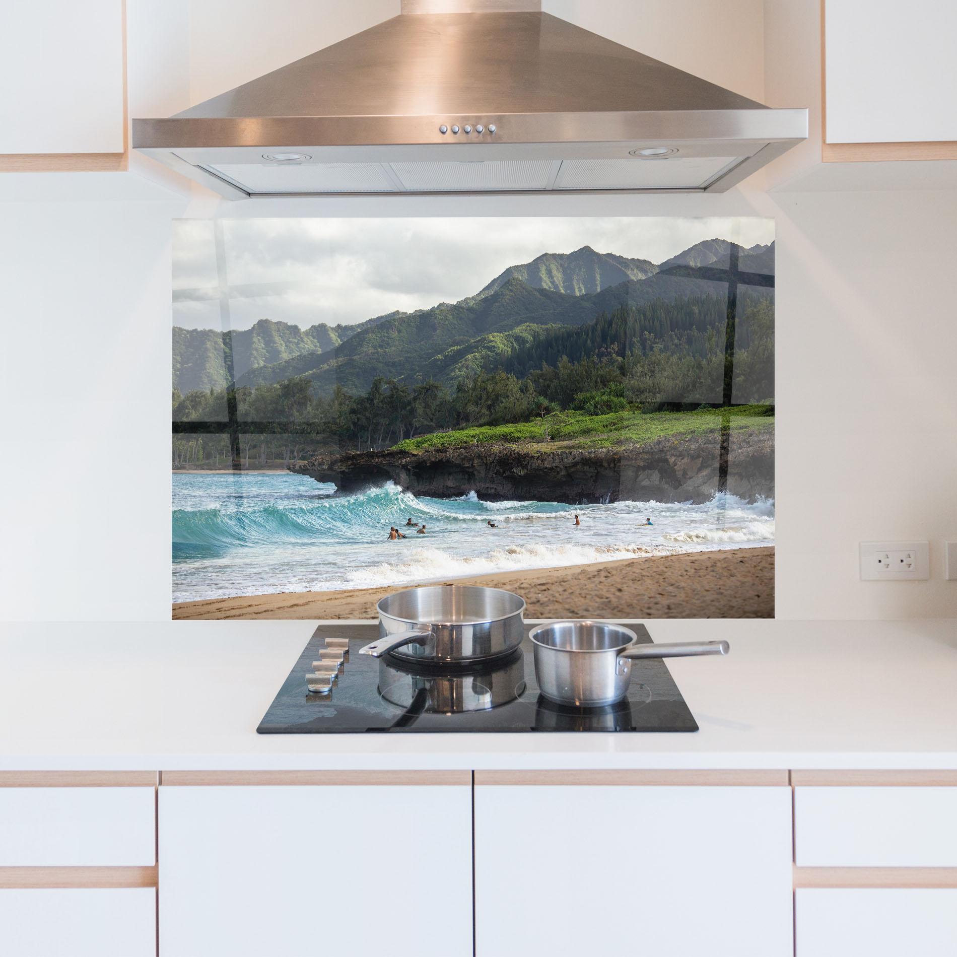 Panou Sticla Bucatarie Fun Waves mockup 5