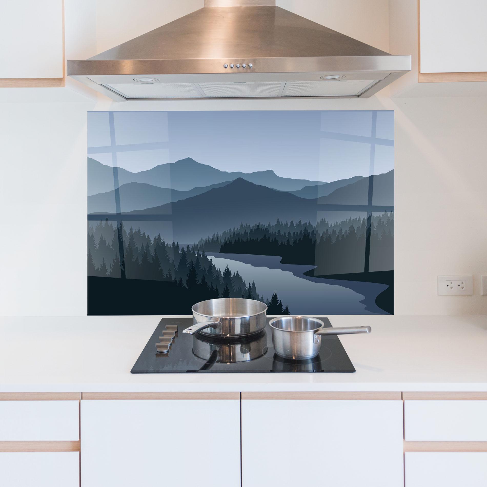 Panou Sticla Bucatarie Grey Mountain mockup 5