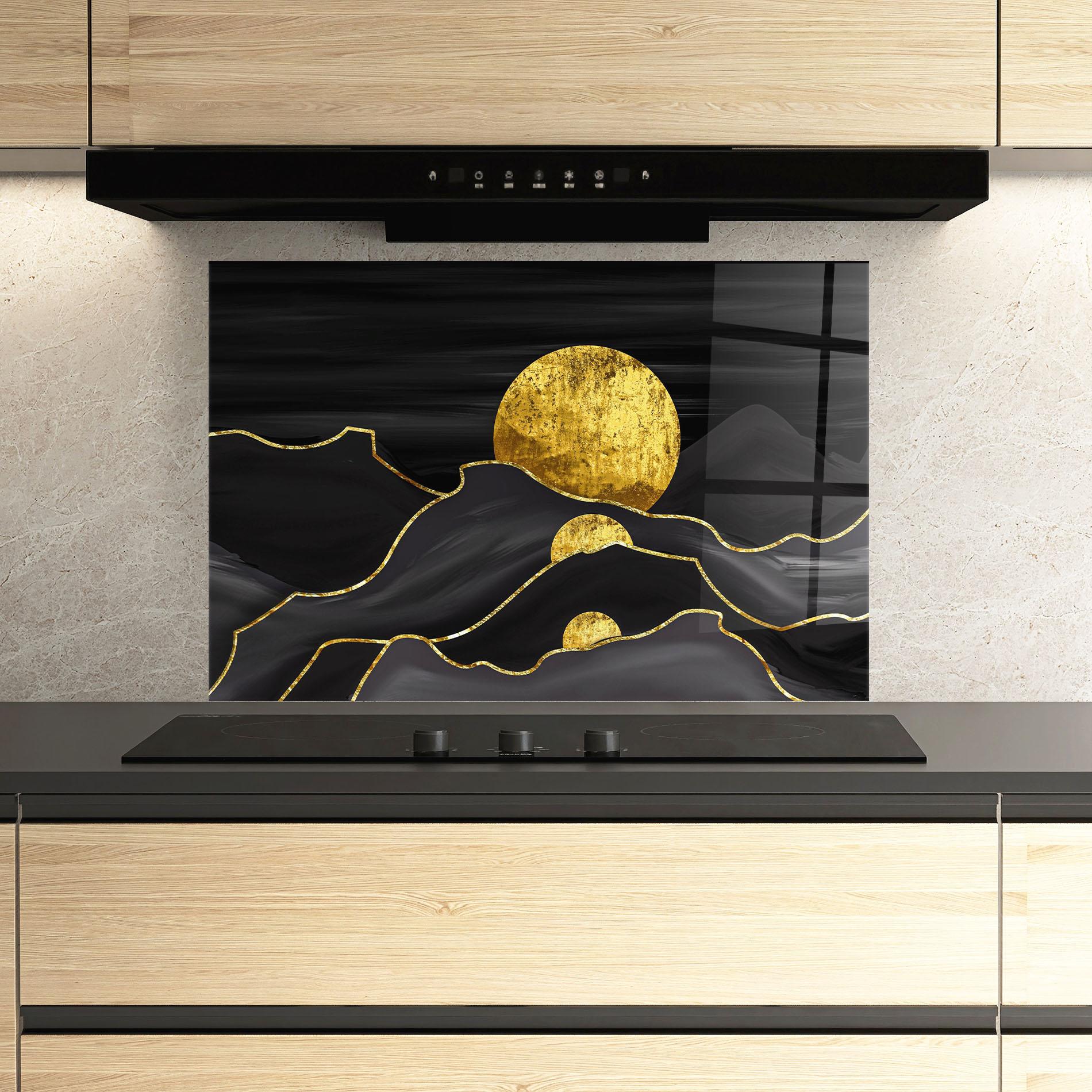 Panou Sticla Bucatarie Black Moutains mockup 3