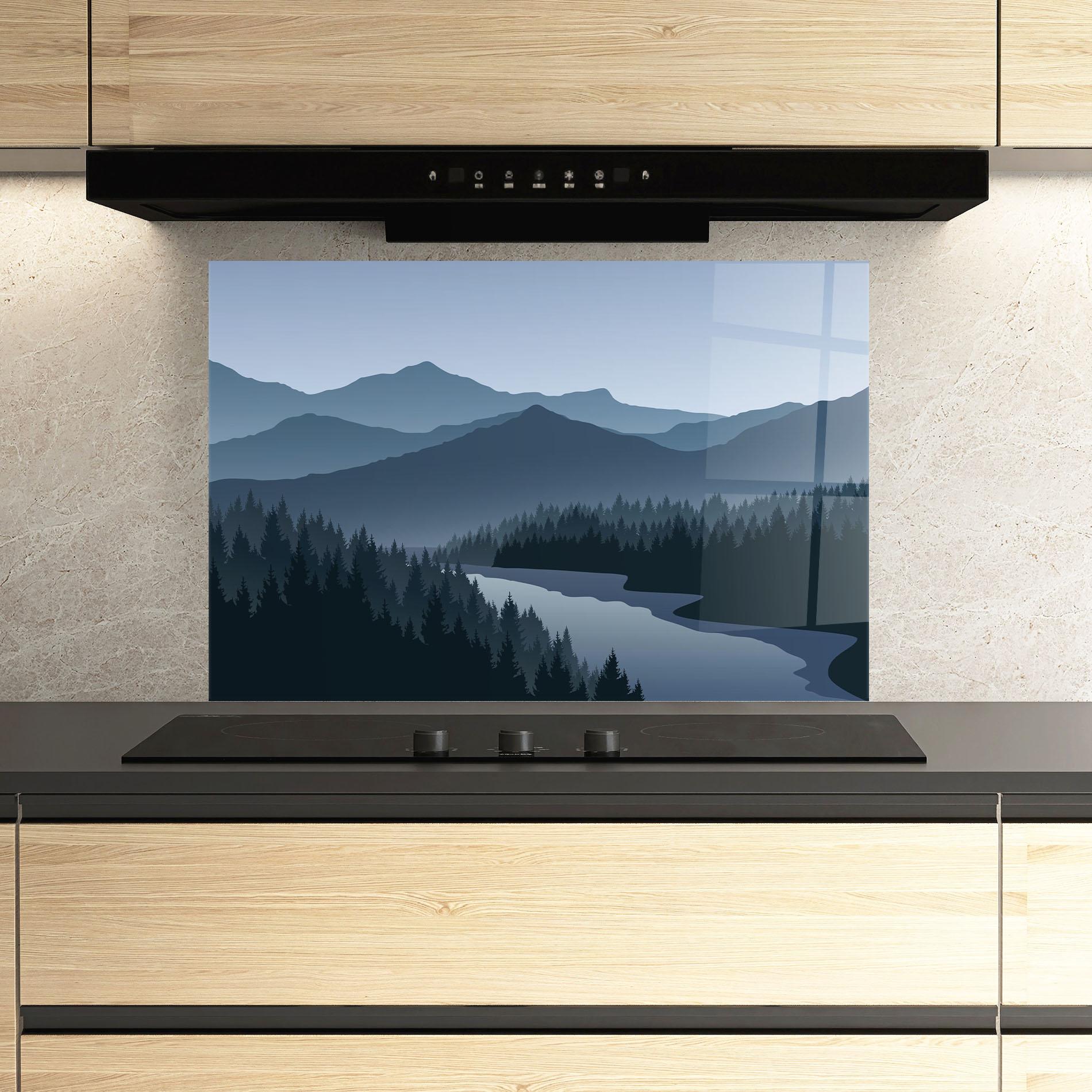 Panou Sticla Bucatarie Grey Mountain mockup 3