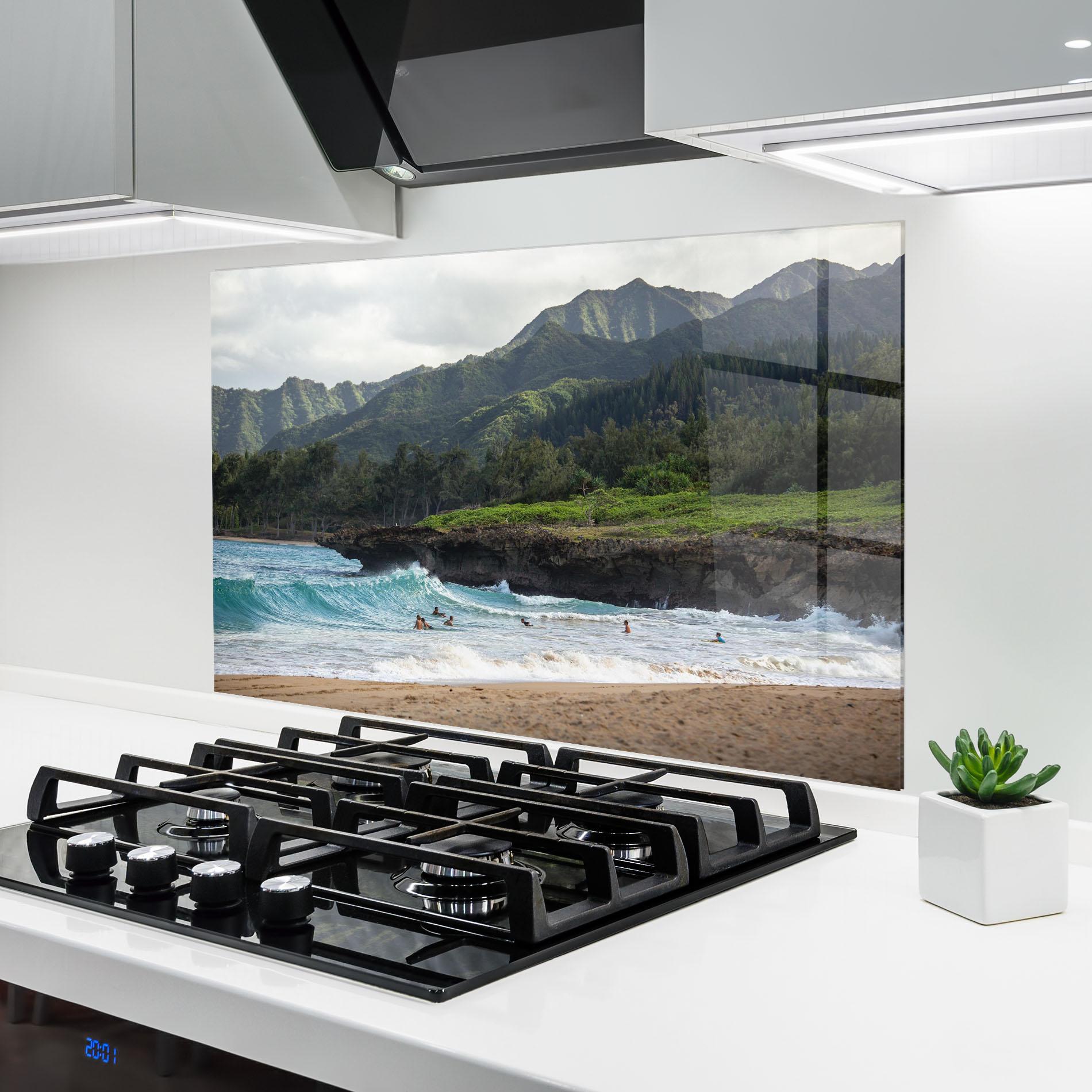 Panou Sticla Bucatarie Fun Waves mockup 6