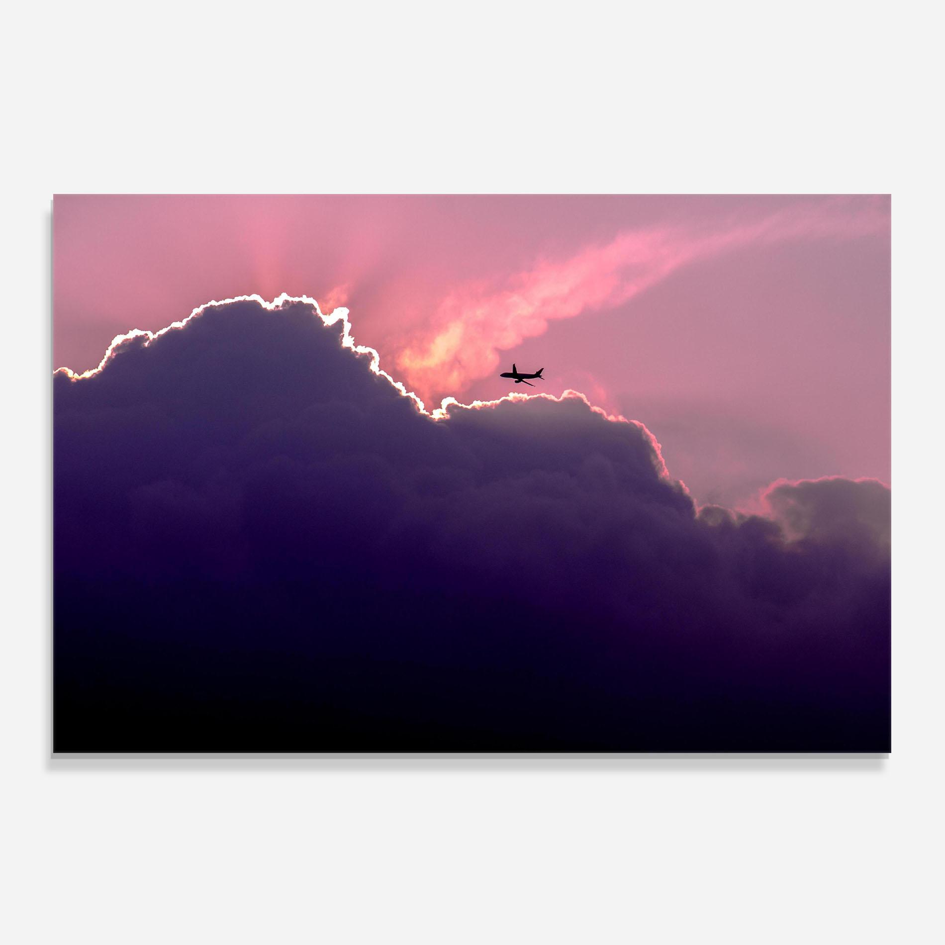 Panou Sticla Bucatarie Big Purple Cloud mockup 0