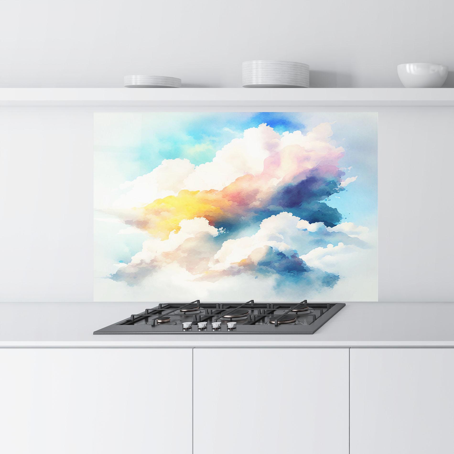 Panou Sticla Bucatarie Dreamy Cloud mockup 9