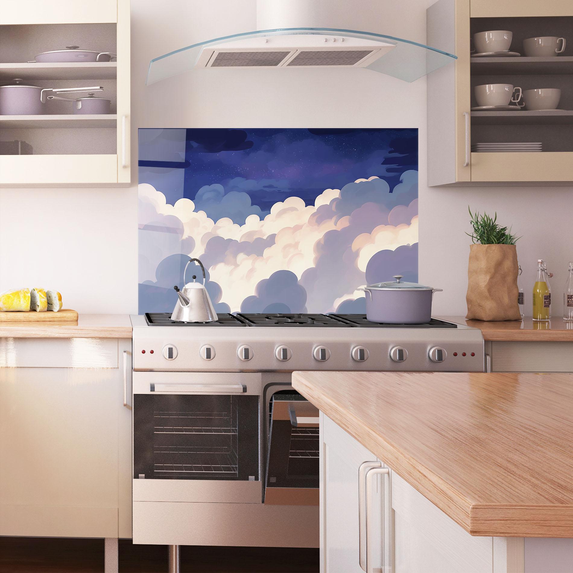 Panou Sticla Bucatarie Cloud Art mockup 1