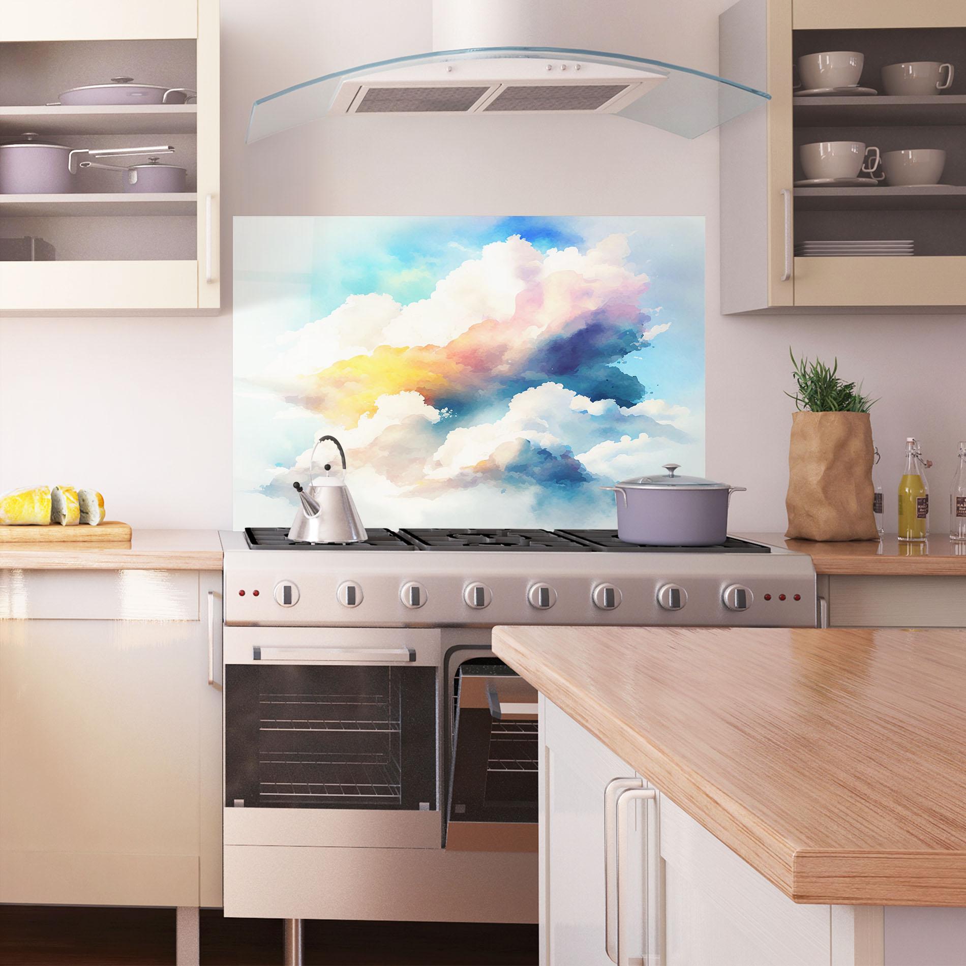 Panou Sticla Bucatarie Dreamy Cloud mockup 1