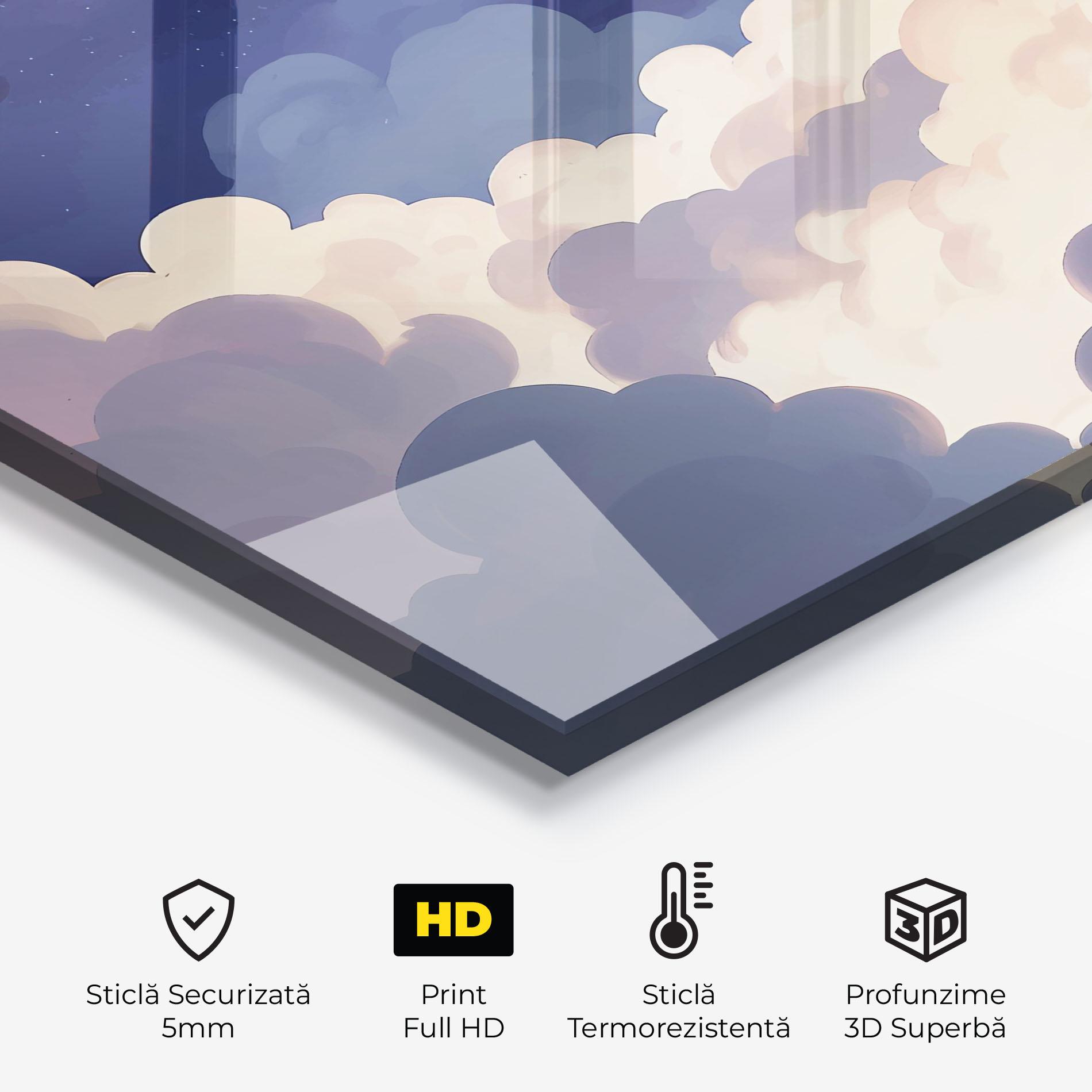 Panou Sticla Bucatarie Cloud Art mockup 2