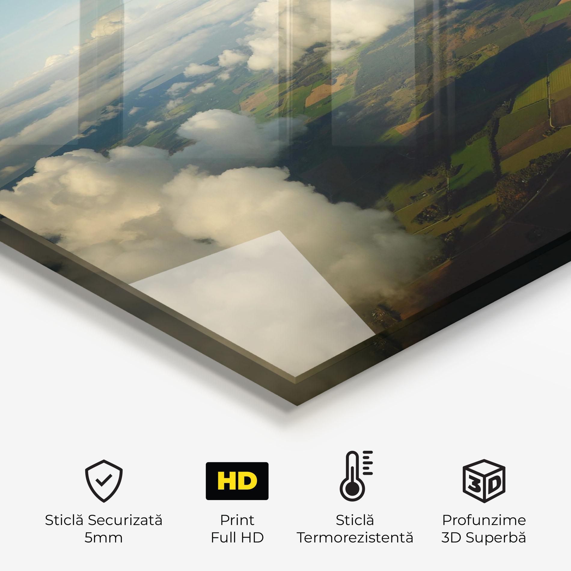 Panou Sticla Bucatarie Clouds View From Plane mockup 2