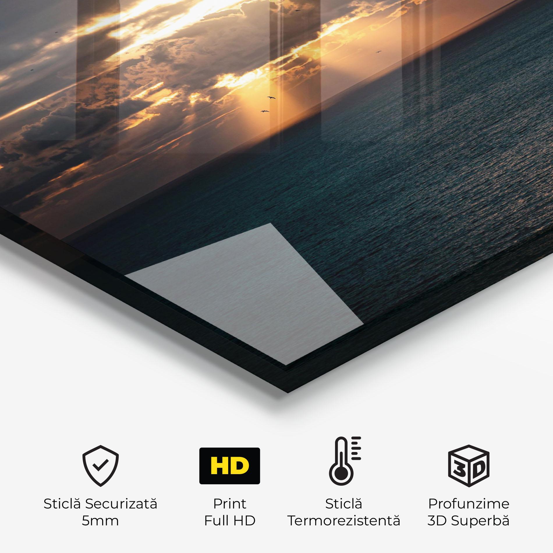 Panou Sticla Bucatarie Cloudy Sunrise mockup 2