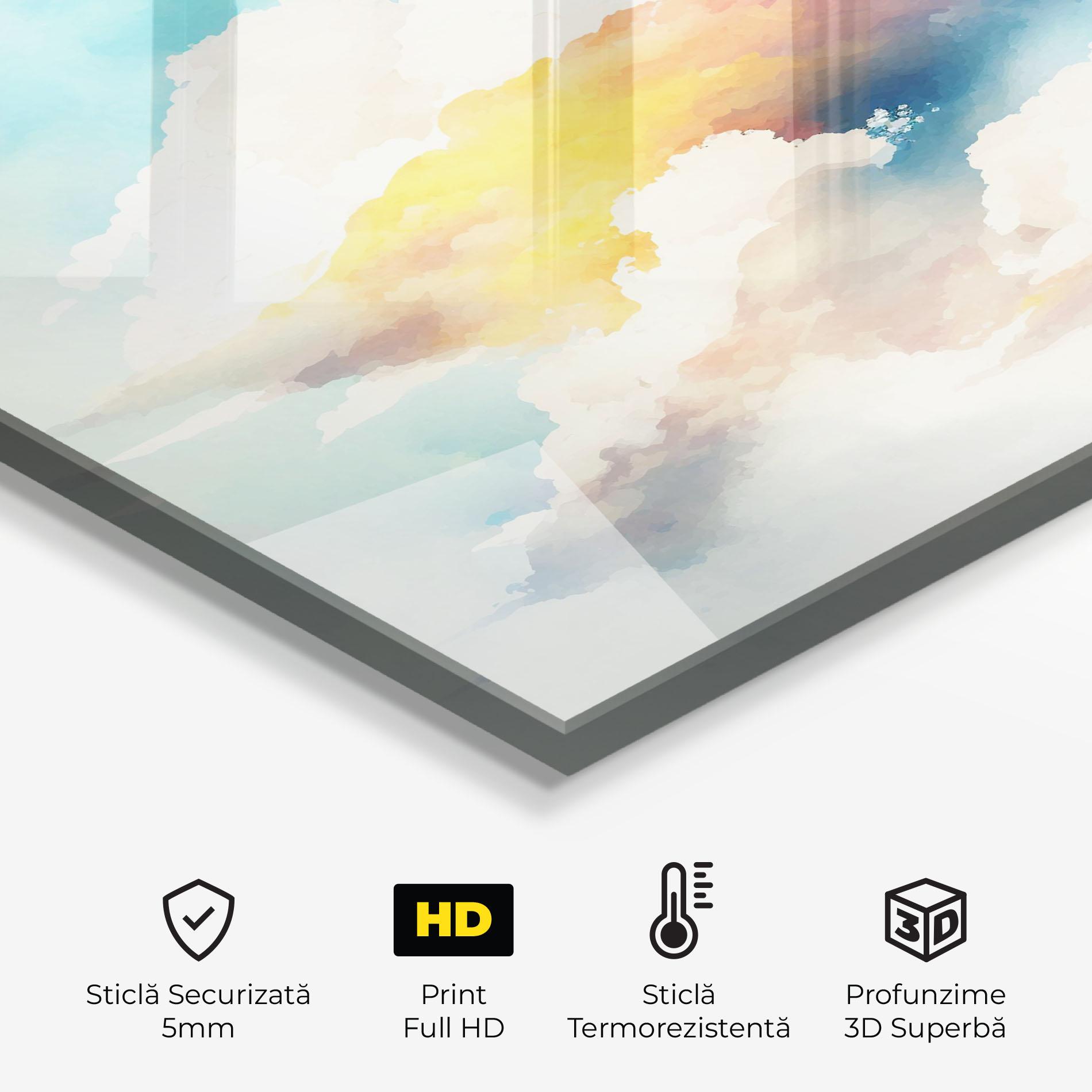 Panou Sticla Bucatarie Dreamy Cloud mockup 2