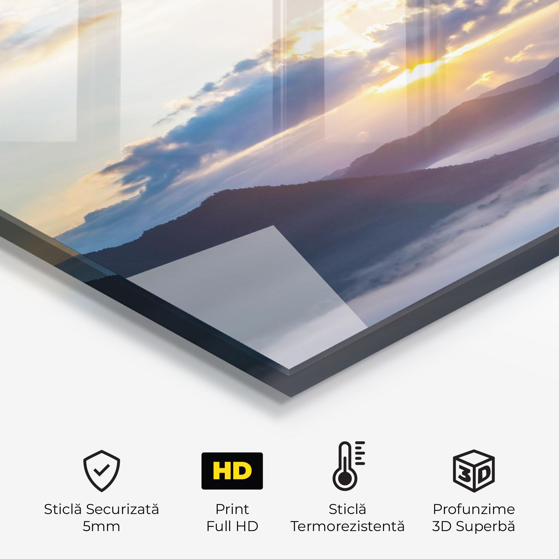 Panou Sticla Bucatarie Fantastic Clouds mockup 2