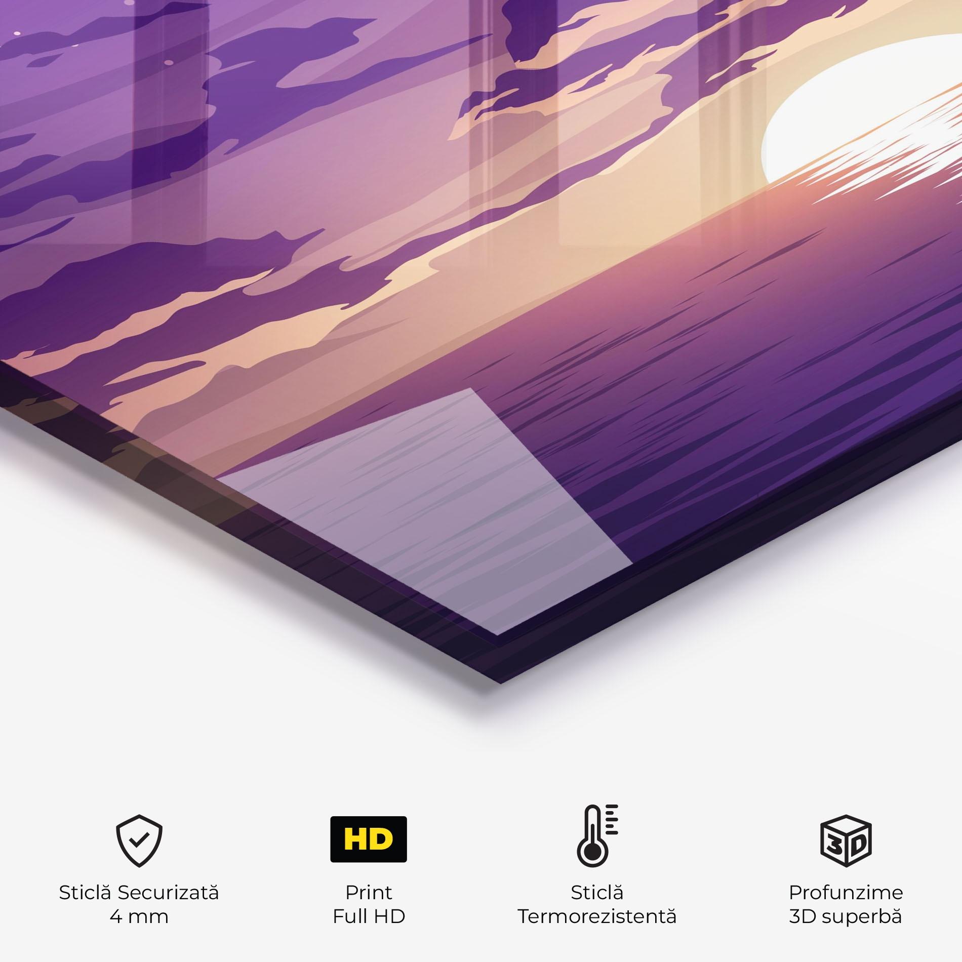 Panou Sticla Bucatarie Cloud Purple mockup 2