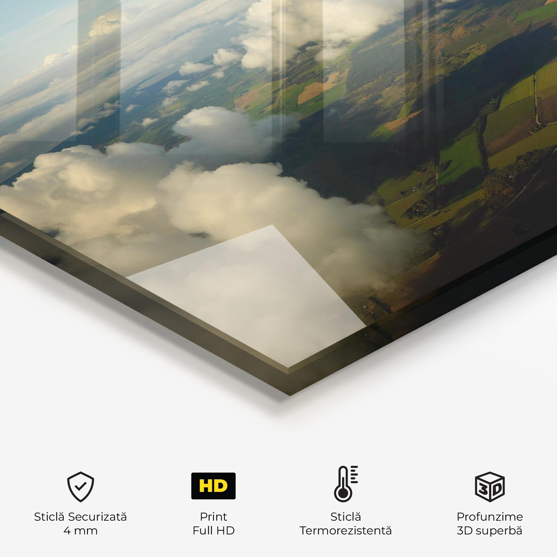Panou Sticla Bucatarie Clouds View From Plane mockup 2