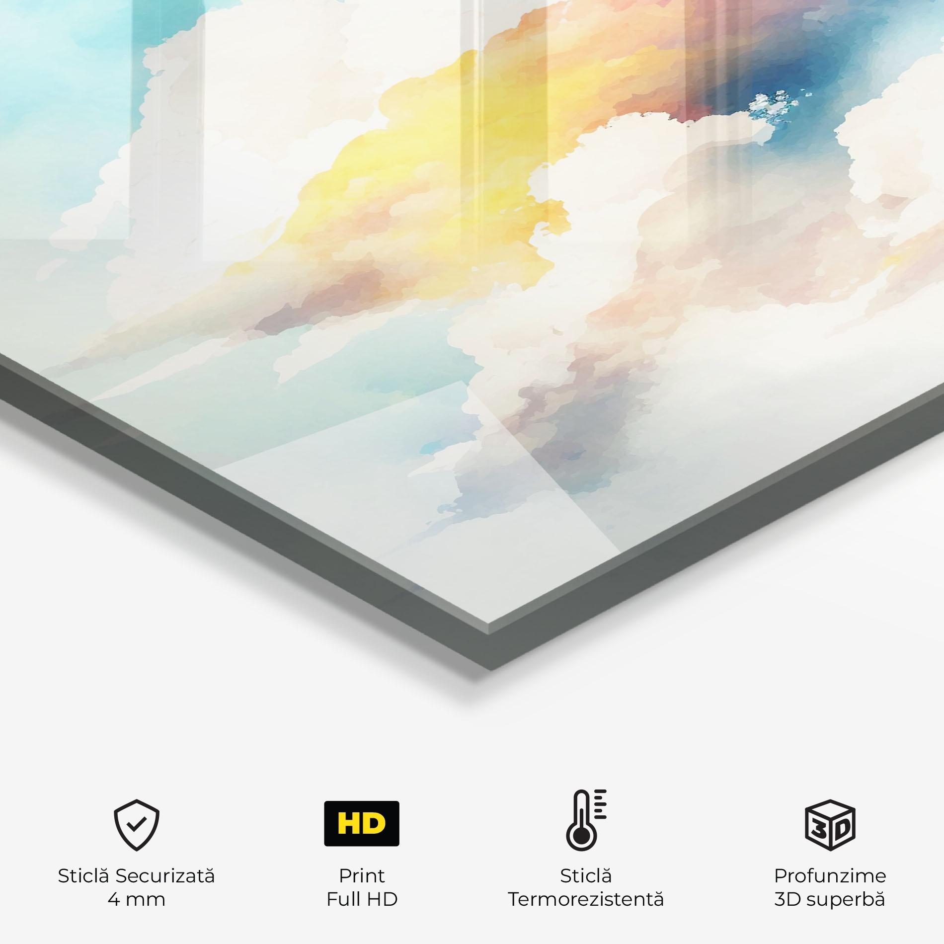 Panou Sticla Bucatarie Dreamy Cloud mockup 2