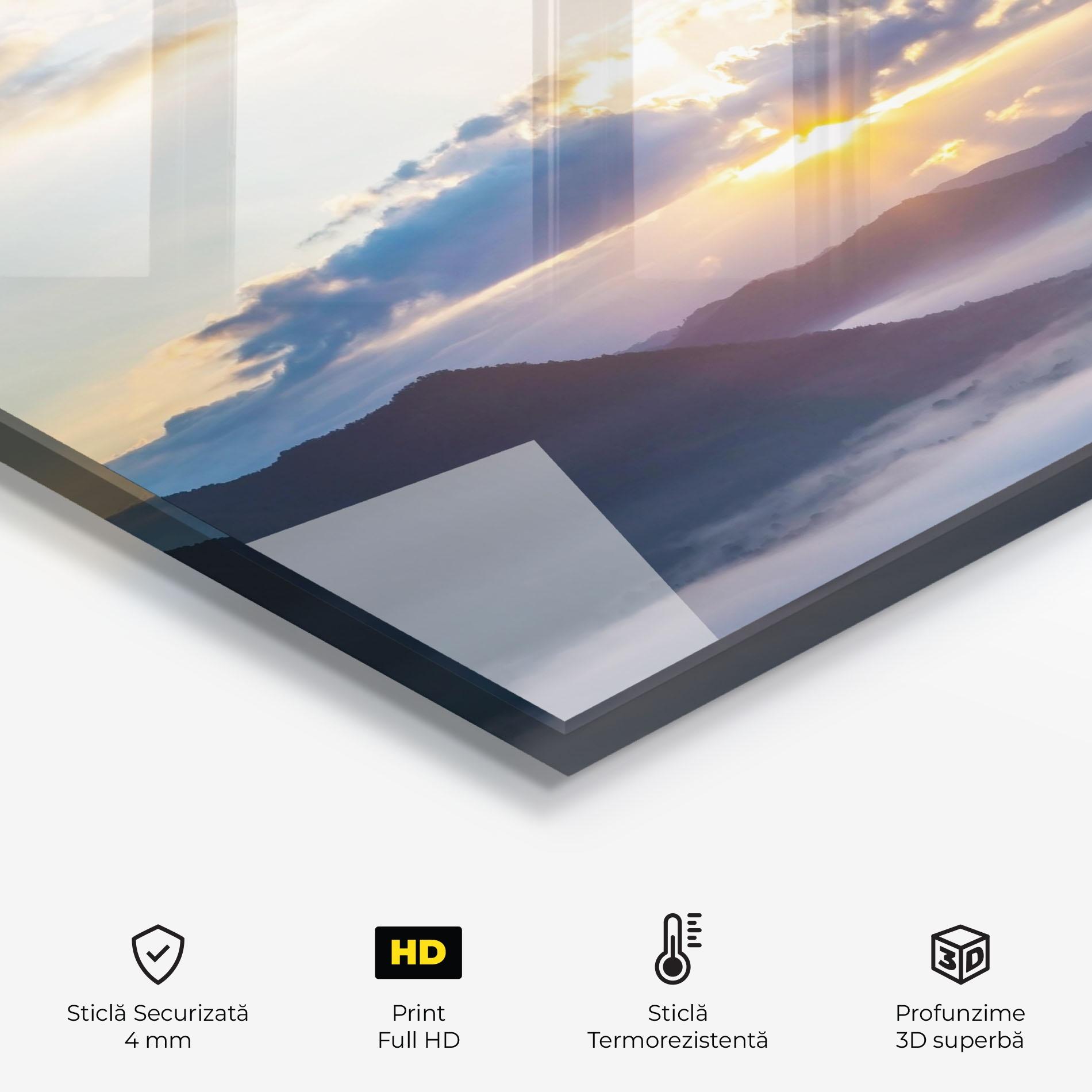 Panou Sticla Bucatarie Fantastic Clouds mockup 2