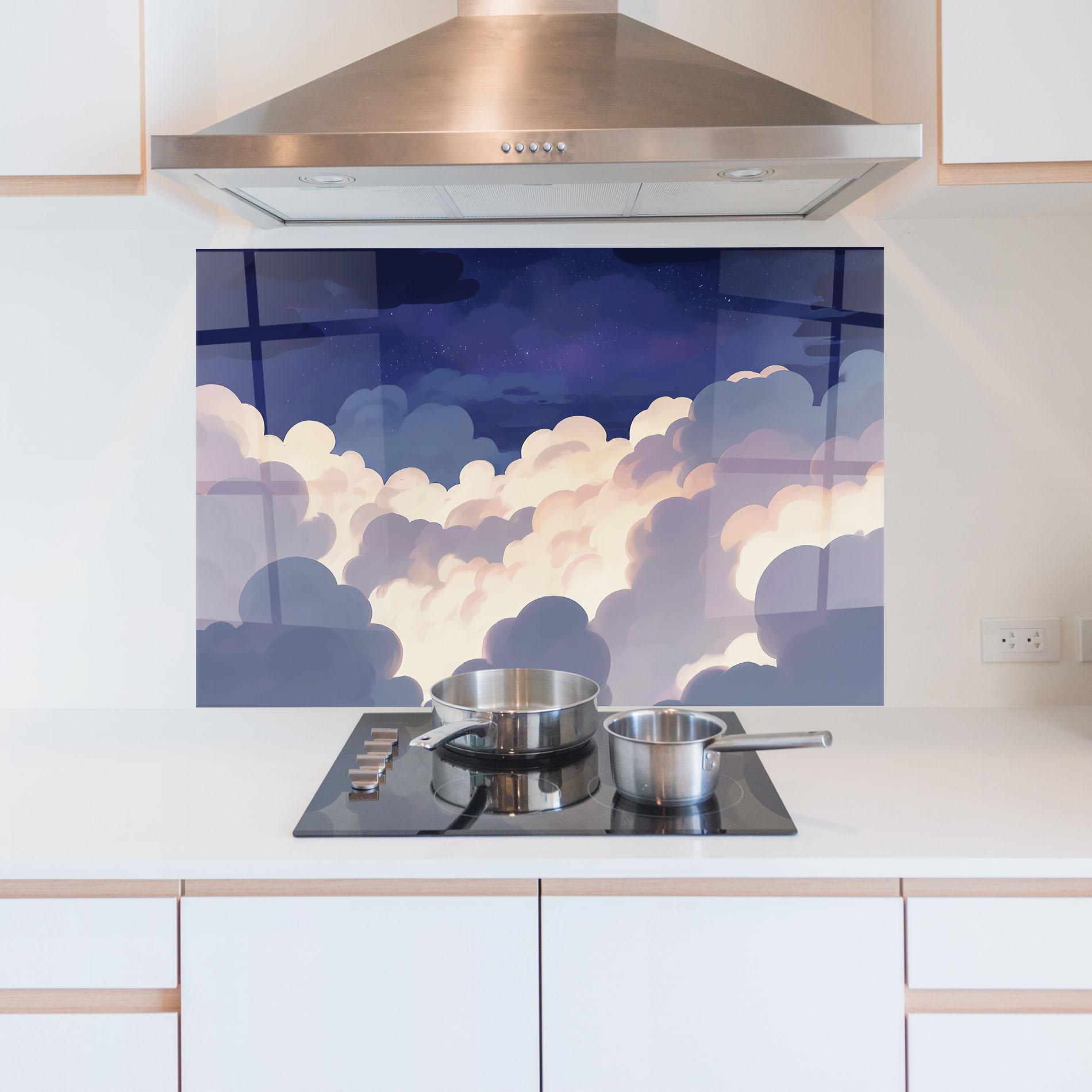Panou Sticla Bucatarie Cloud Art mockup 5