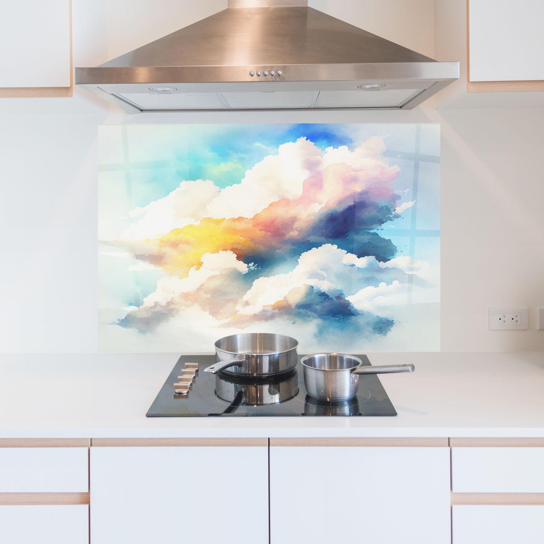 Panou Sticla Bucatarie Dreamy Cloud mockup 5