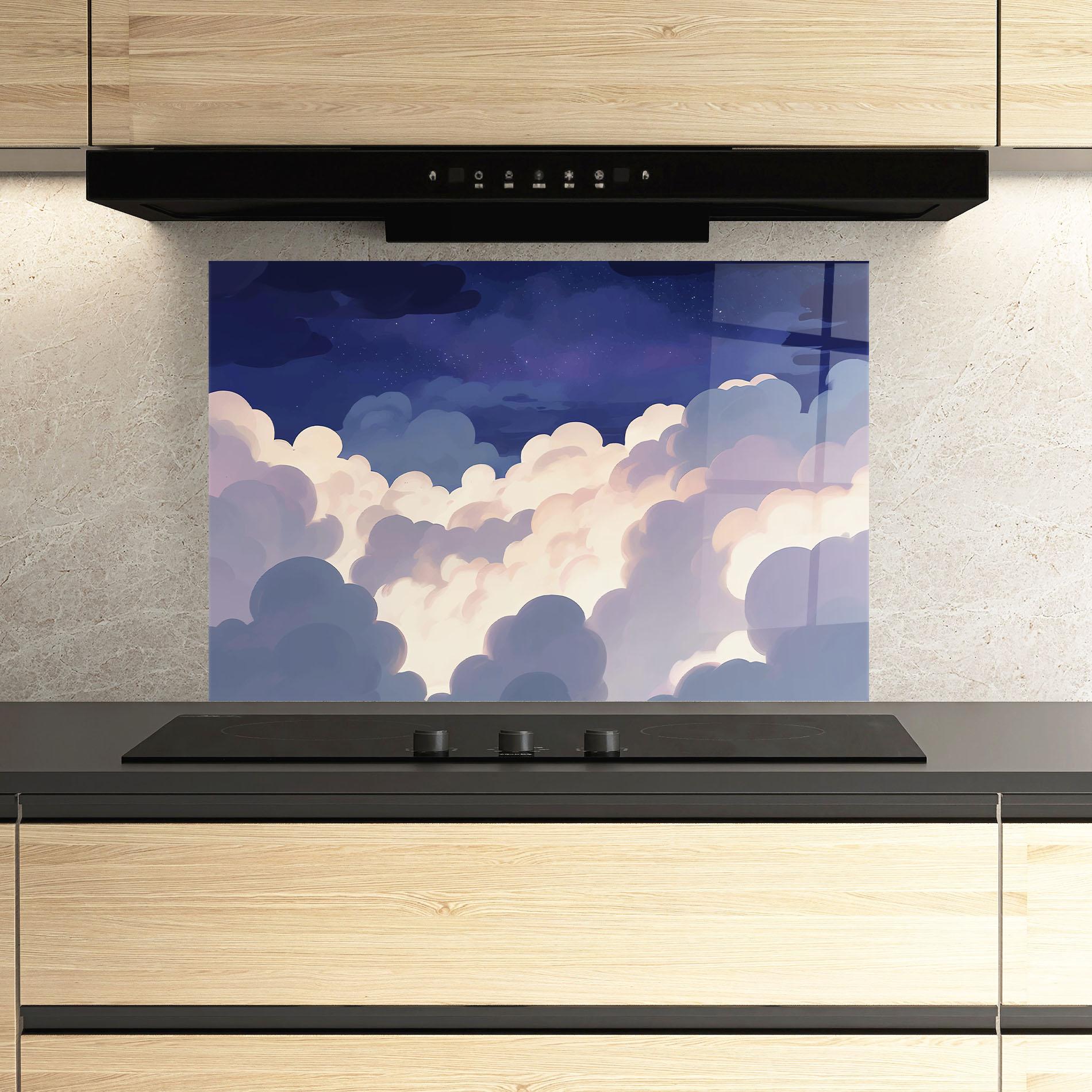 Panou Sticla Bucatarie Cloud Art mockup 3