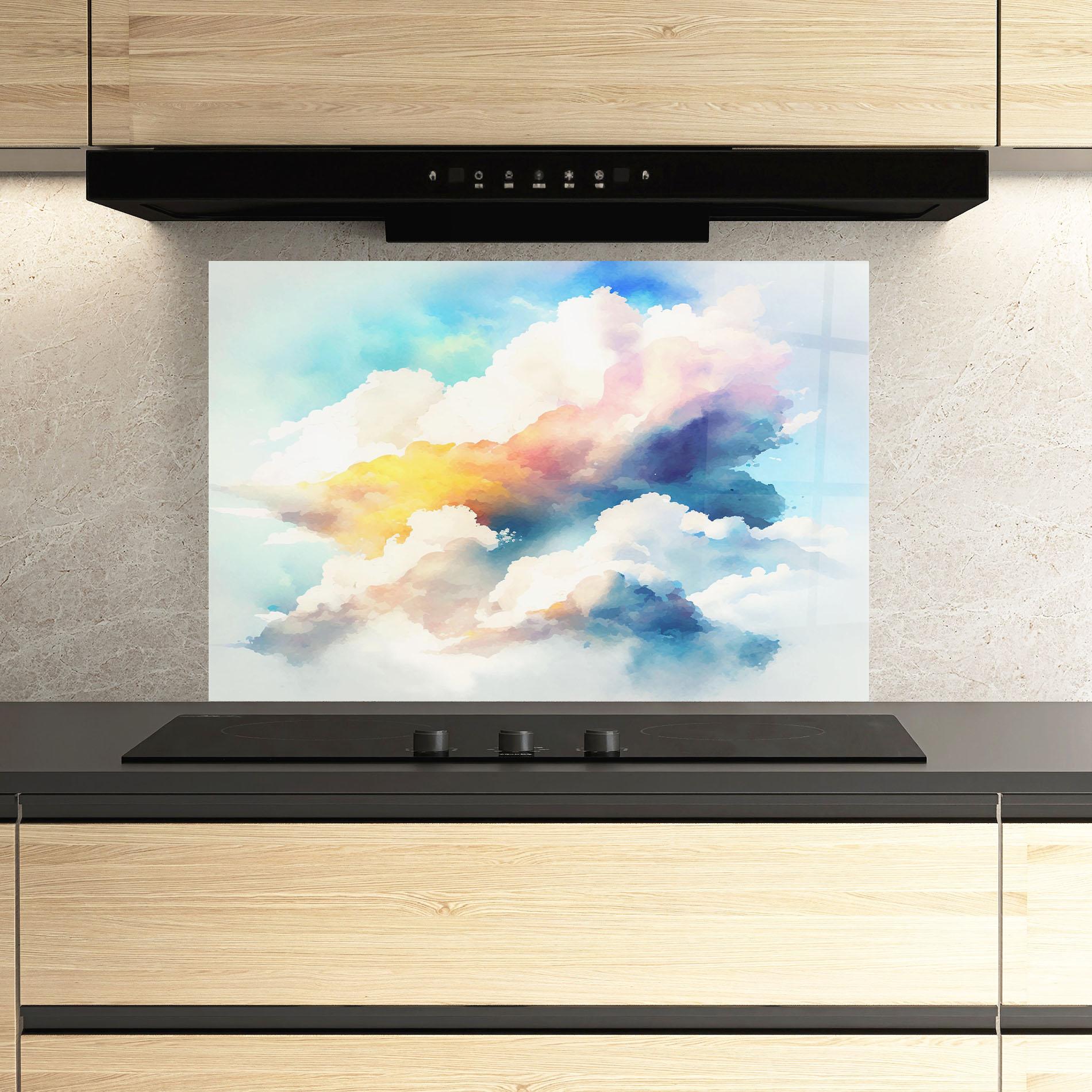 Panou Sticla Bucatarie Dreamy Cloud mockup 3