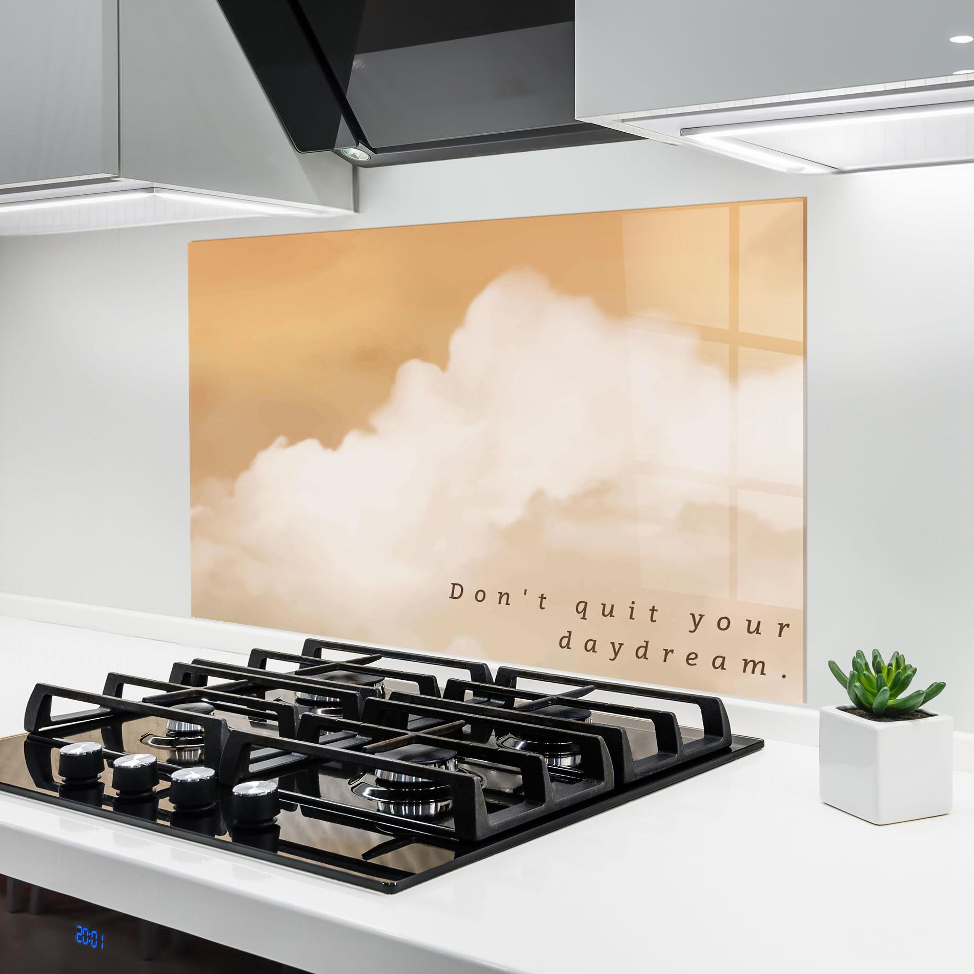 Panou Sticla Bucatarie Clouds Text mockup 6