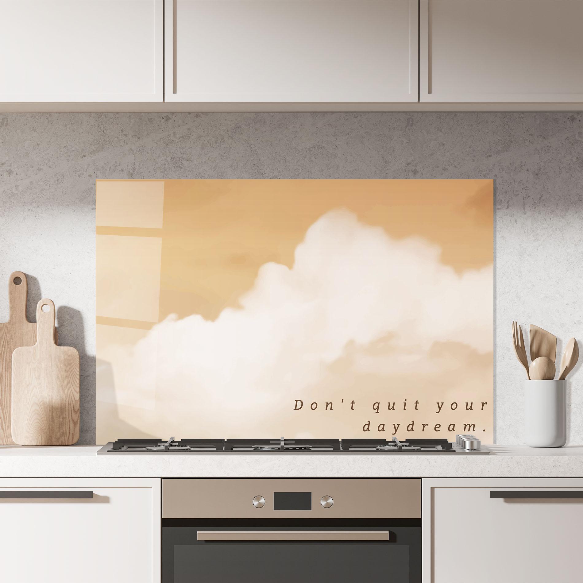Panou Sticla Bucatarie Clouds Text mockup 7