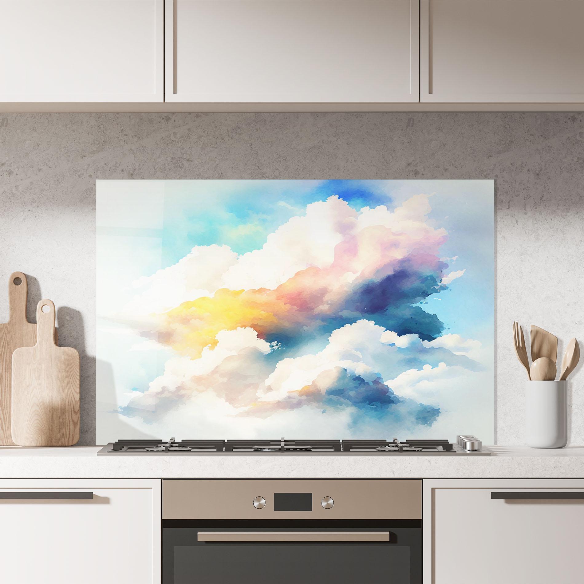 Panou Sticla Bucatarie Dreamy Cloud mockup 7
