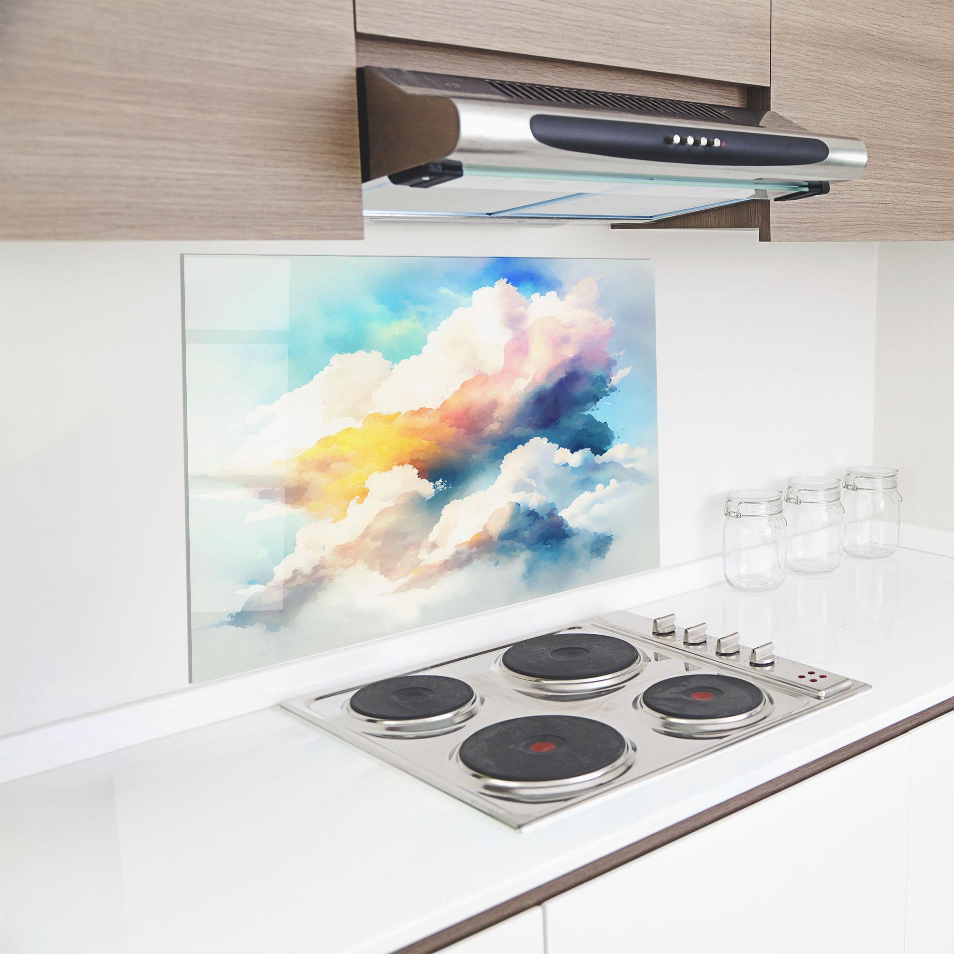 Panou Sticla Bucatarie Dreamy Cloud mockup 8