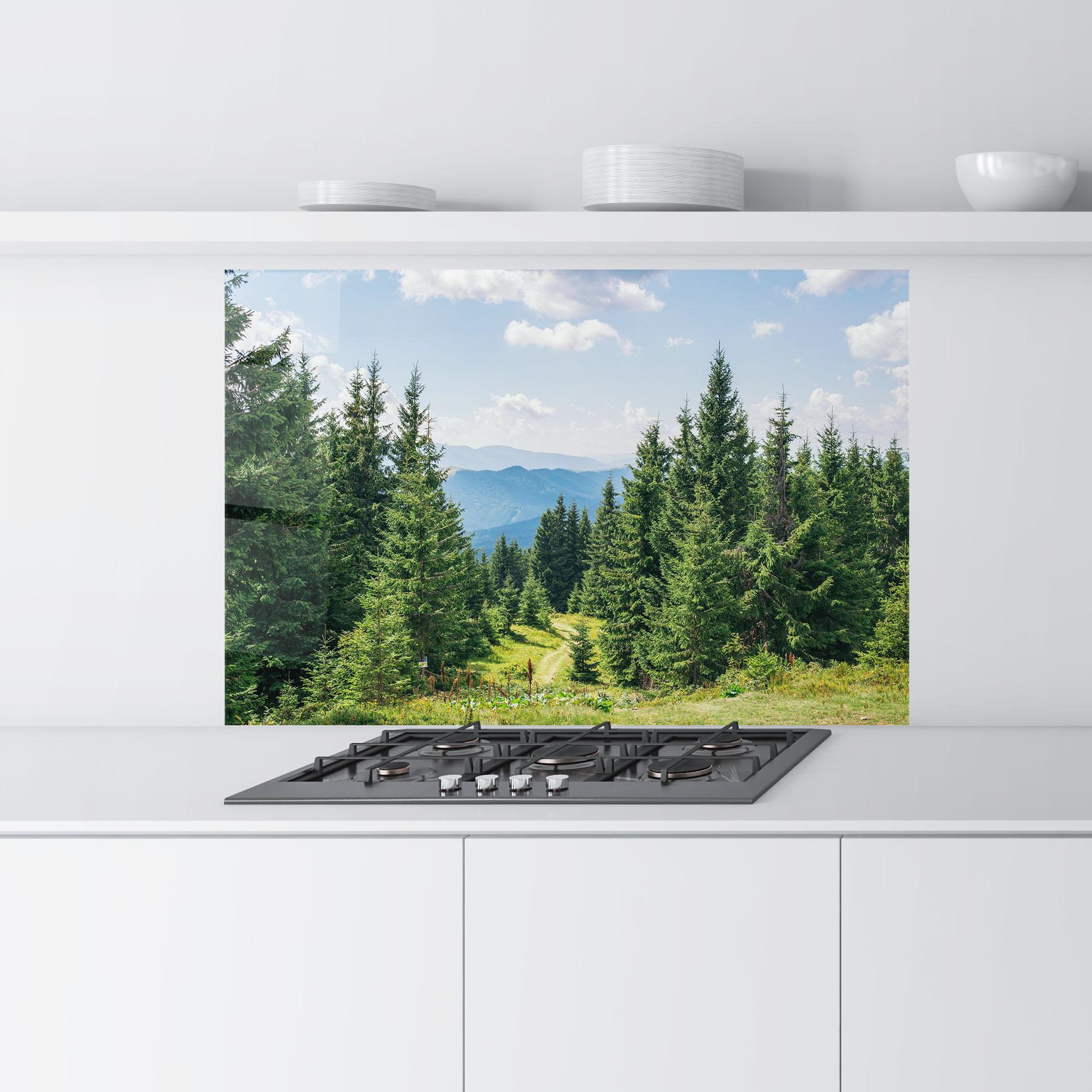 Panou Sticla Bucatarie Carpathian Mountain mockup 9