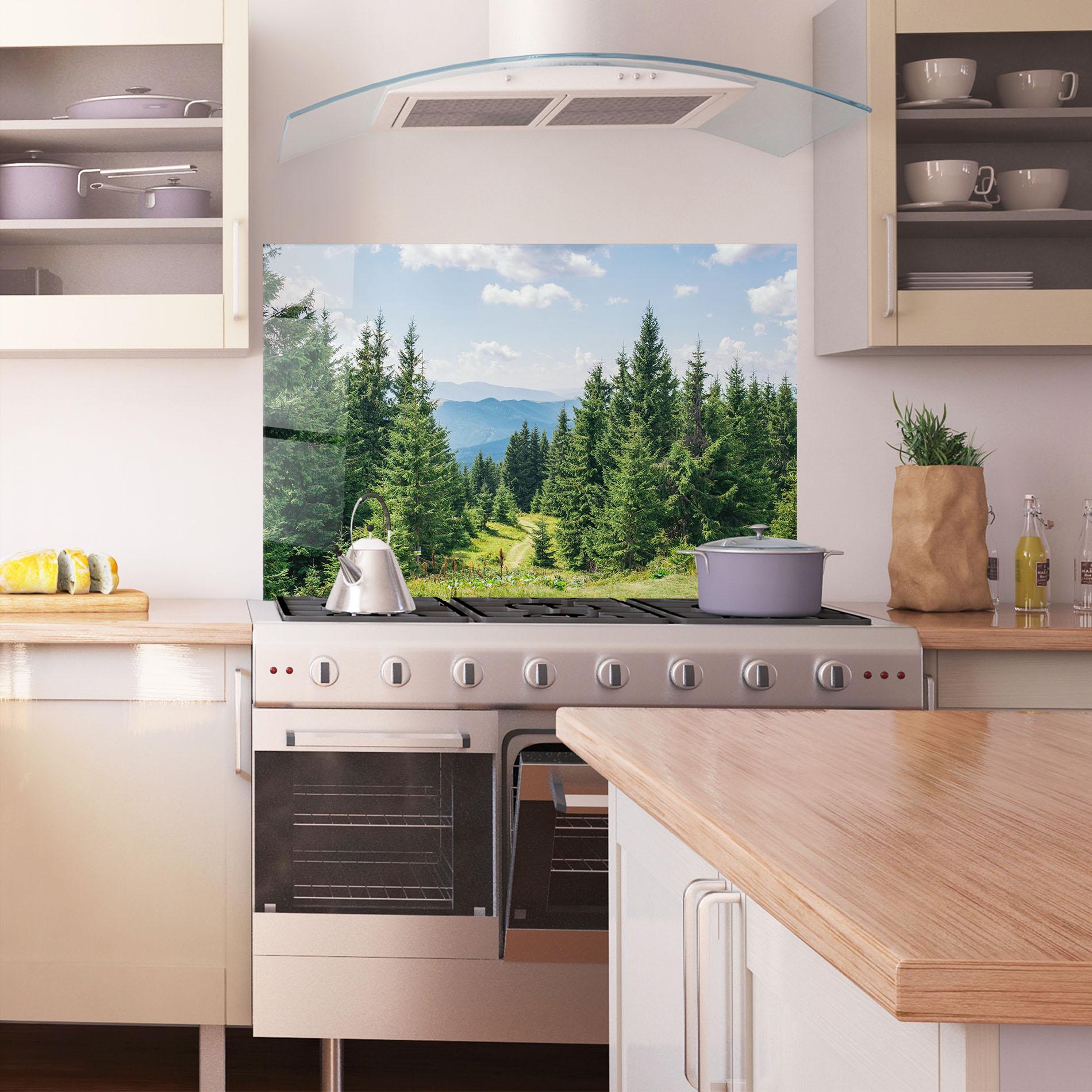 Panou Sticla Bucatarie Carpathian Mountain mockup 1