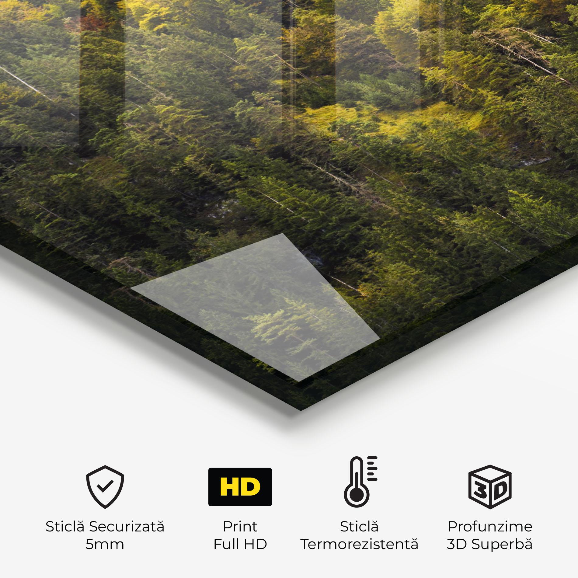 Panou Sticla Bucatarie Green Shade Tree mockup 2