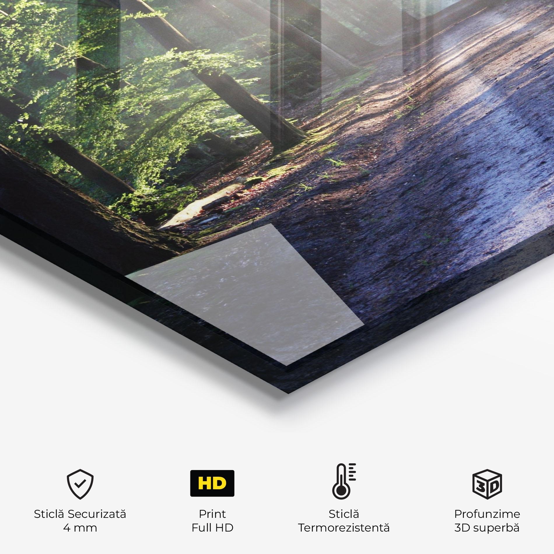 Panou Sticla Bucatarie Forest Road mockup 2