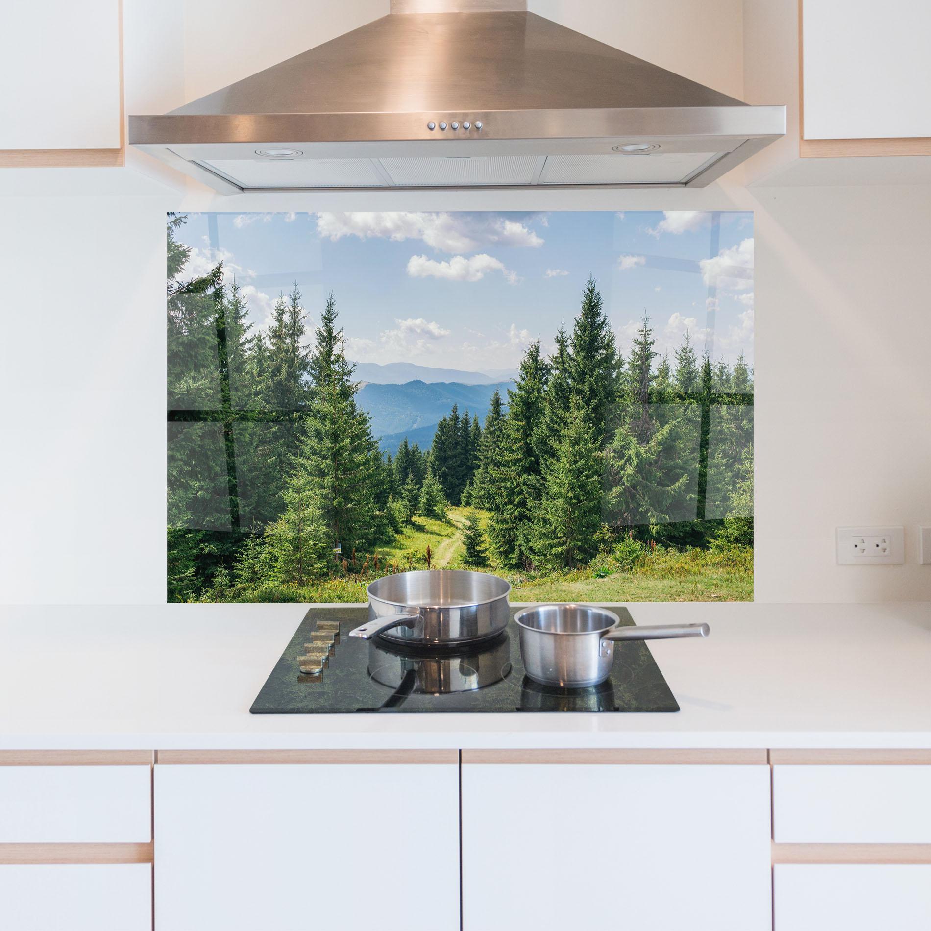 Panou Sticla Bucatarie Carpathian Mountain mockup 5