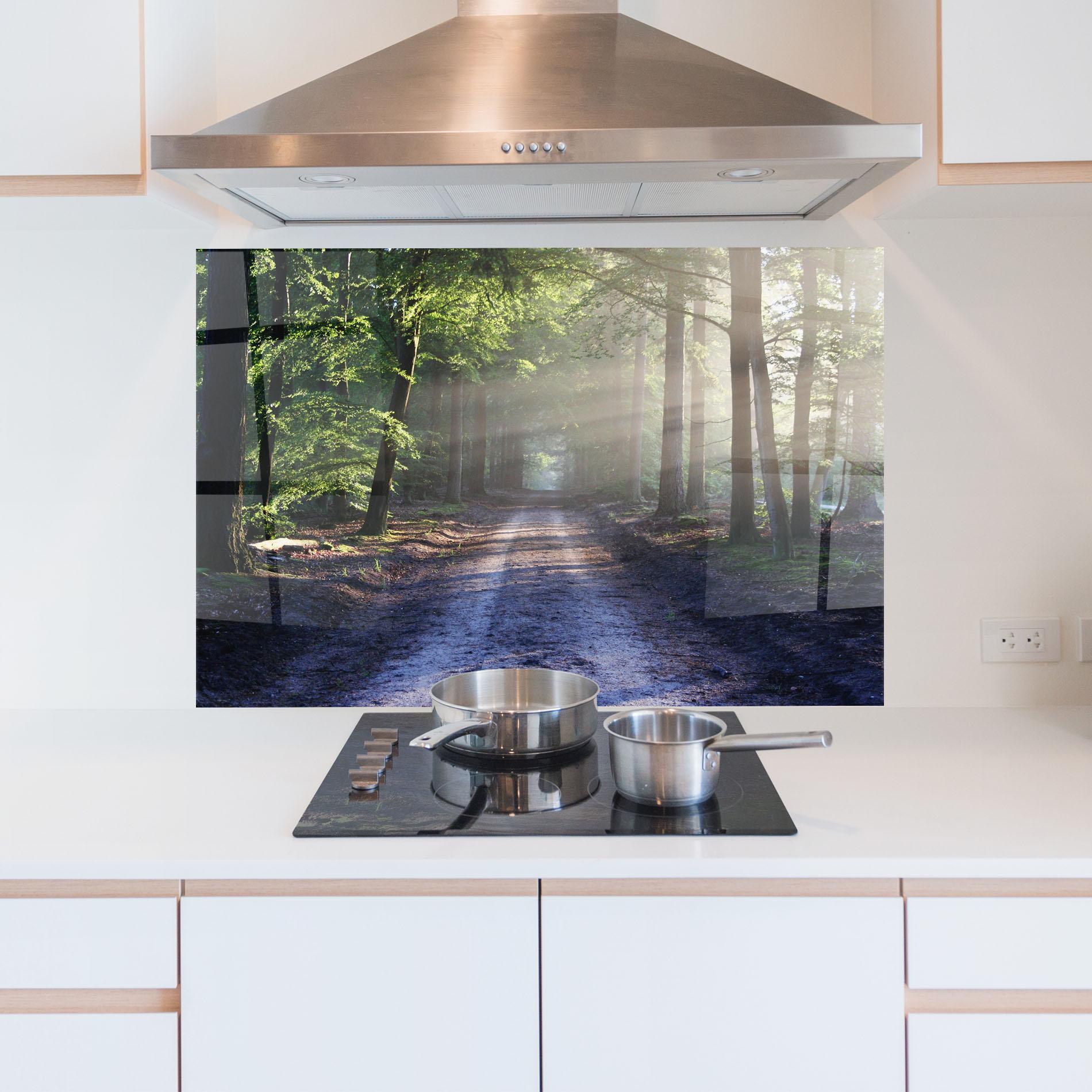 Panou Sticla Bucatarie Forest Road mockup 5