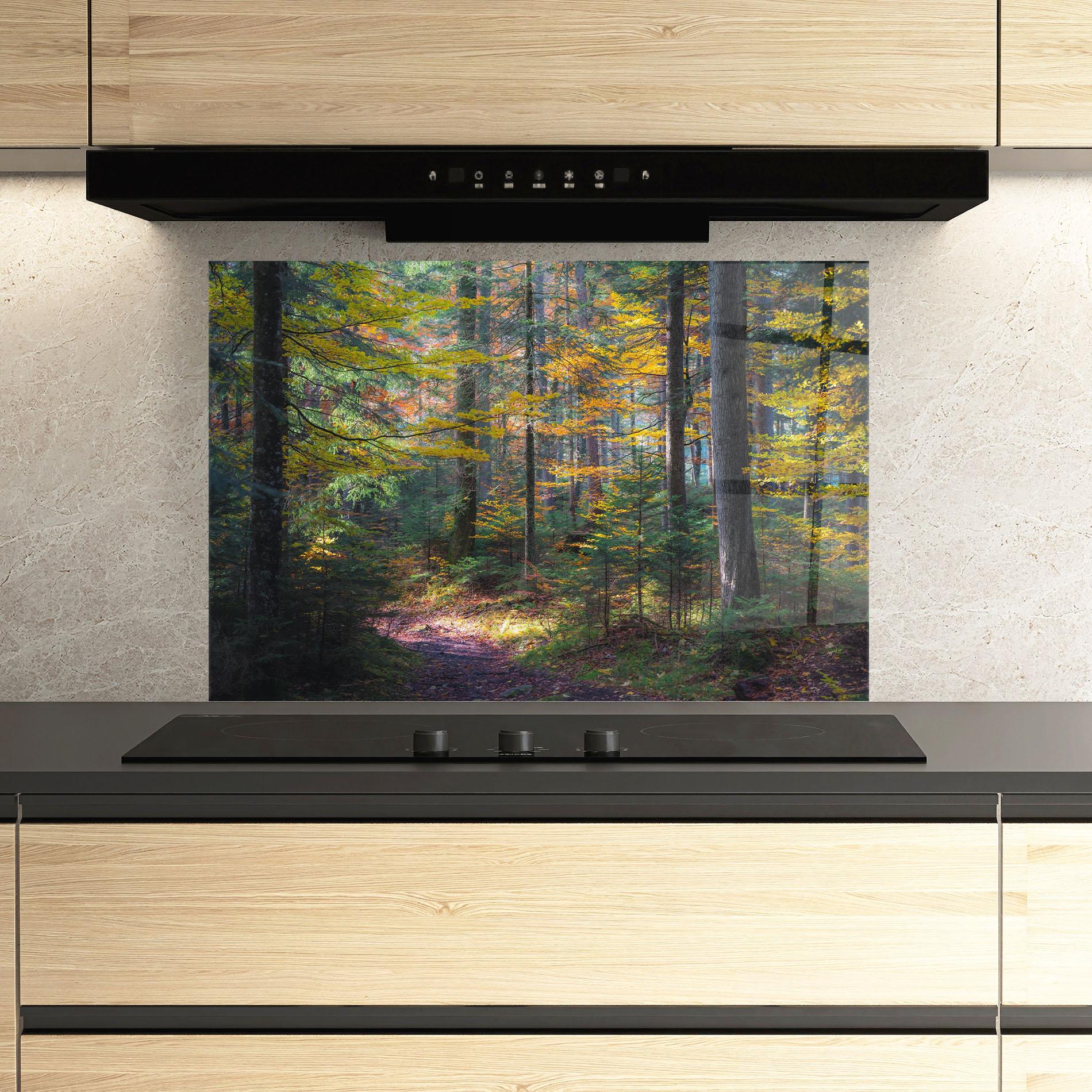 Panou Sticla Bucatarie Dreamy Path Dorest mockup 3