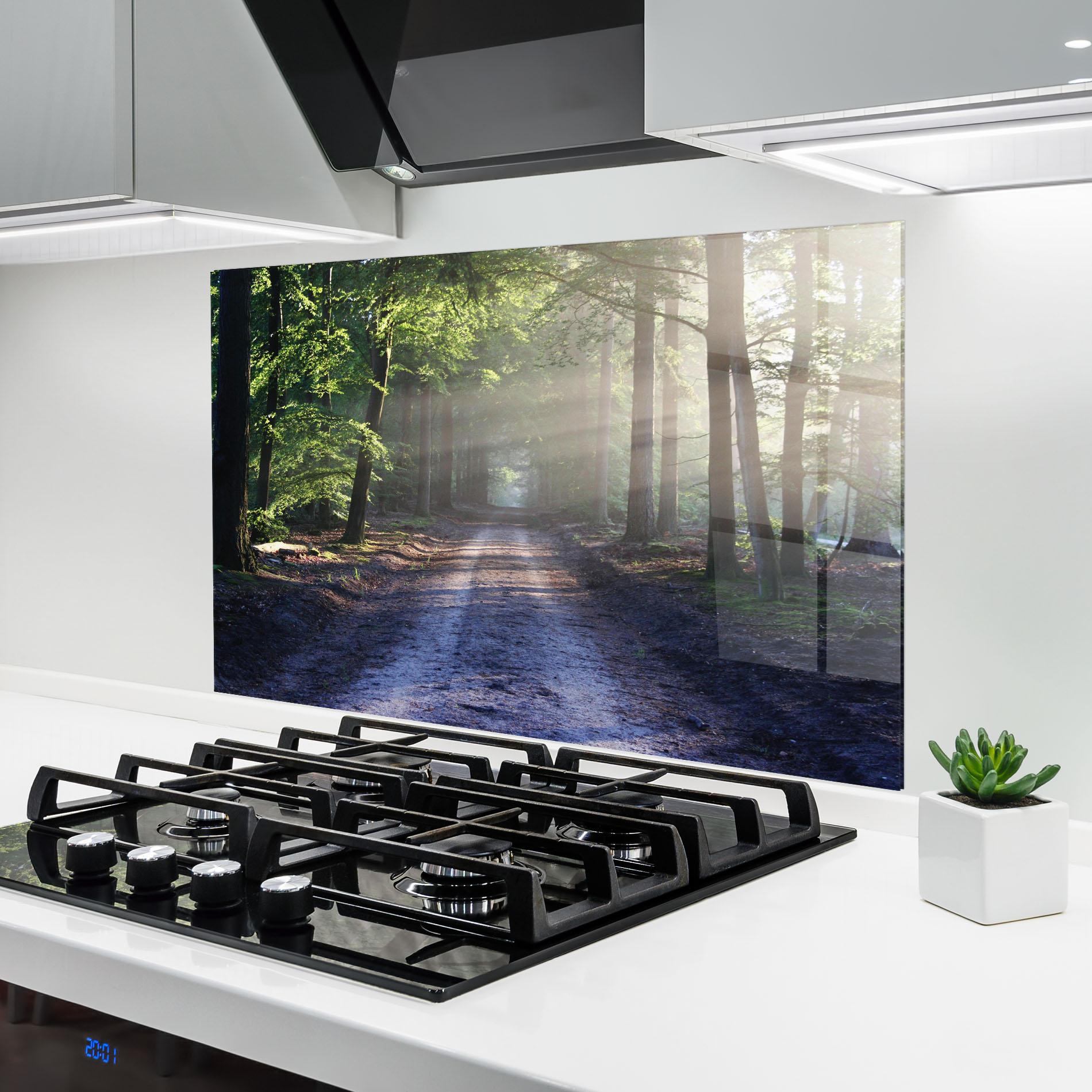 Panou Sticla Bucatarie Forest Road mockup 6