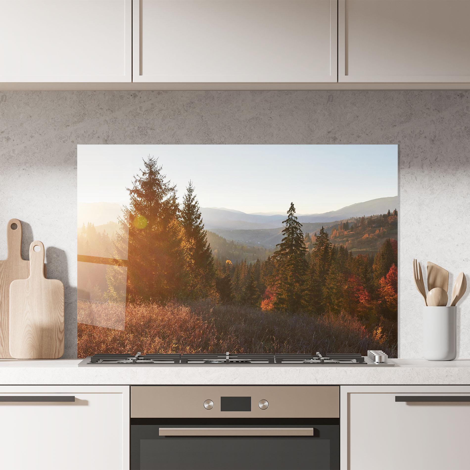 Panou Sticla Bucatarie Autumn Morning mockup 7