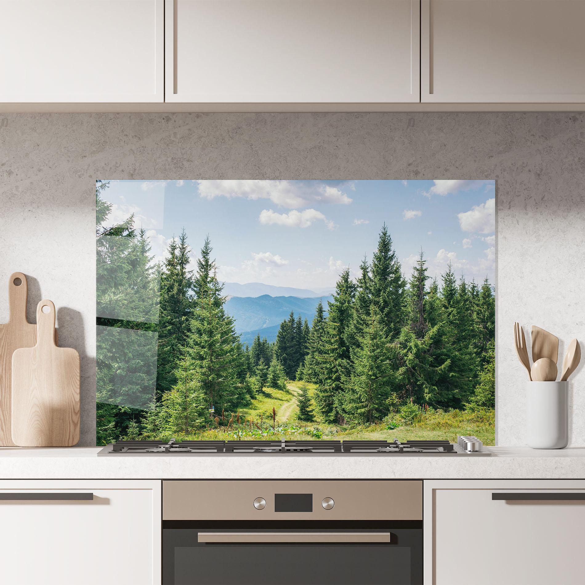 Panou Sticla Bucatarie Carpathian Mountain mockup 7