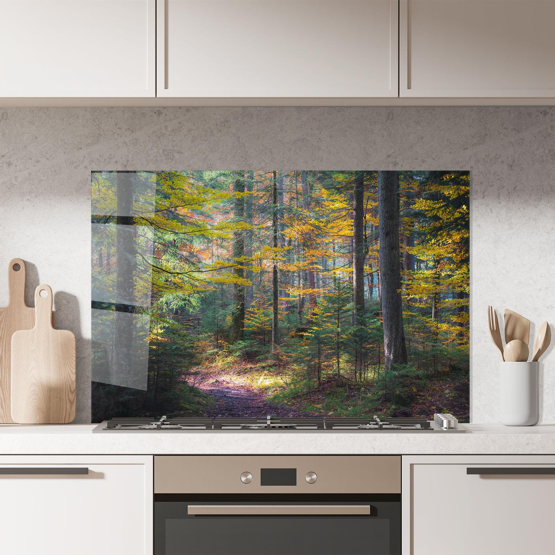 Panou Sticla Bucatarie Dreamy Path Dorest mockup 7