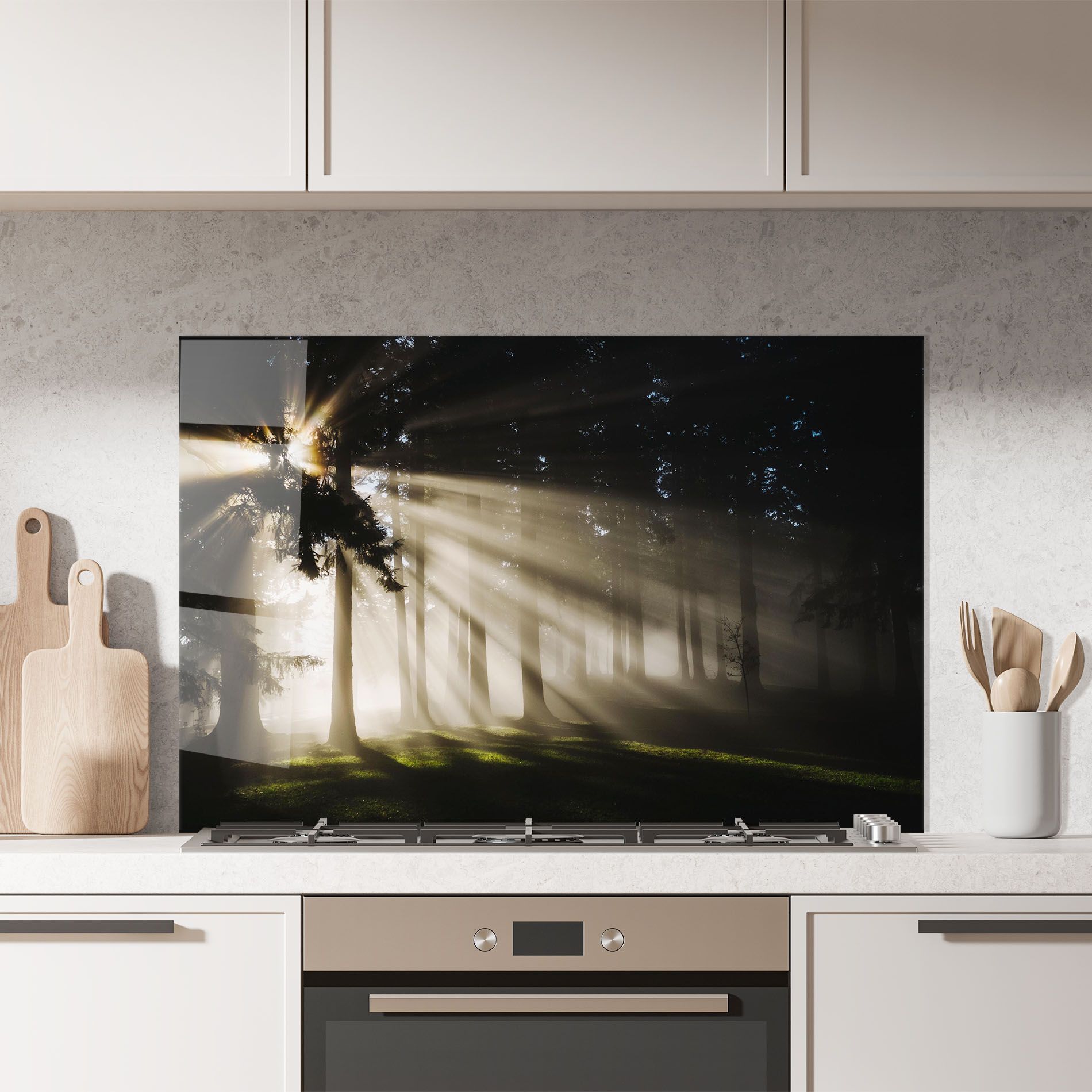 Forest Foggy Daylight mockup 7