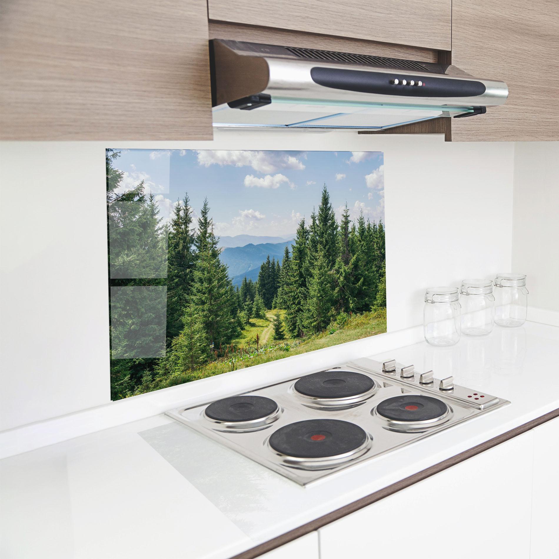 Panou Sticla Bucatarie Carpathian Mountain mockup 8