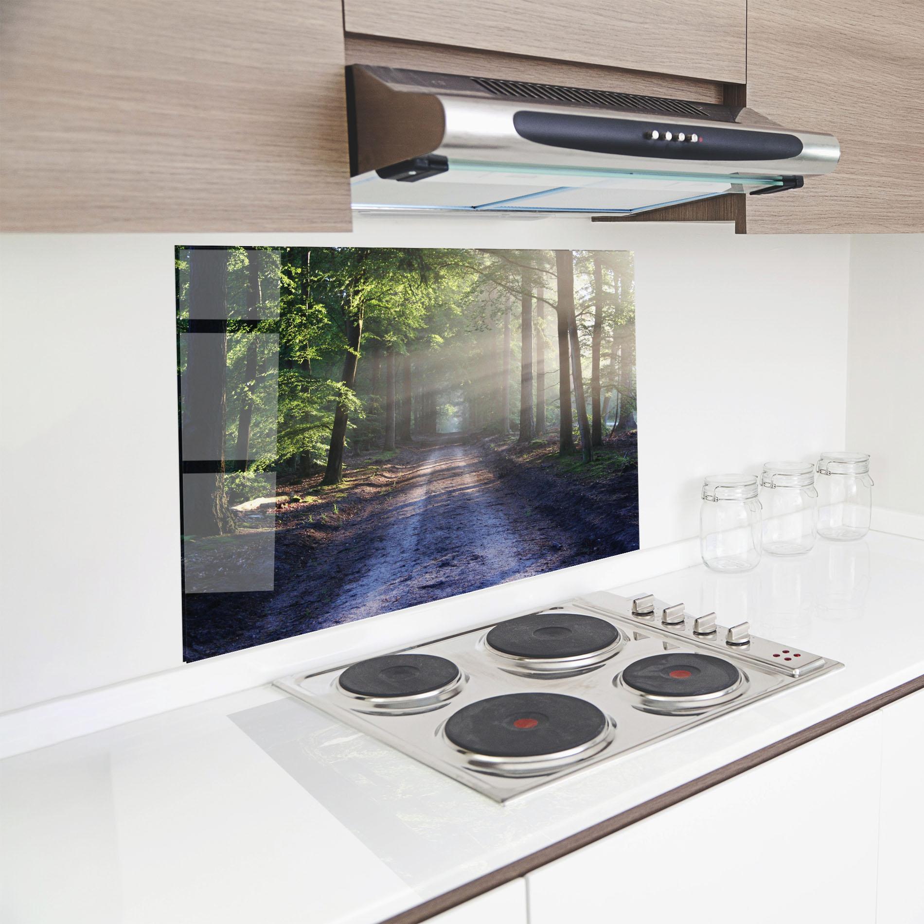 Panou Sticla Bucatarie Forest Road mockup 8